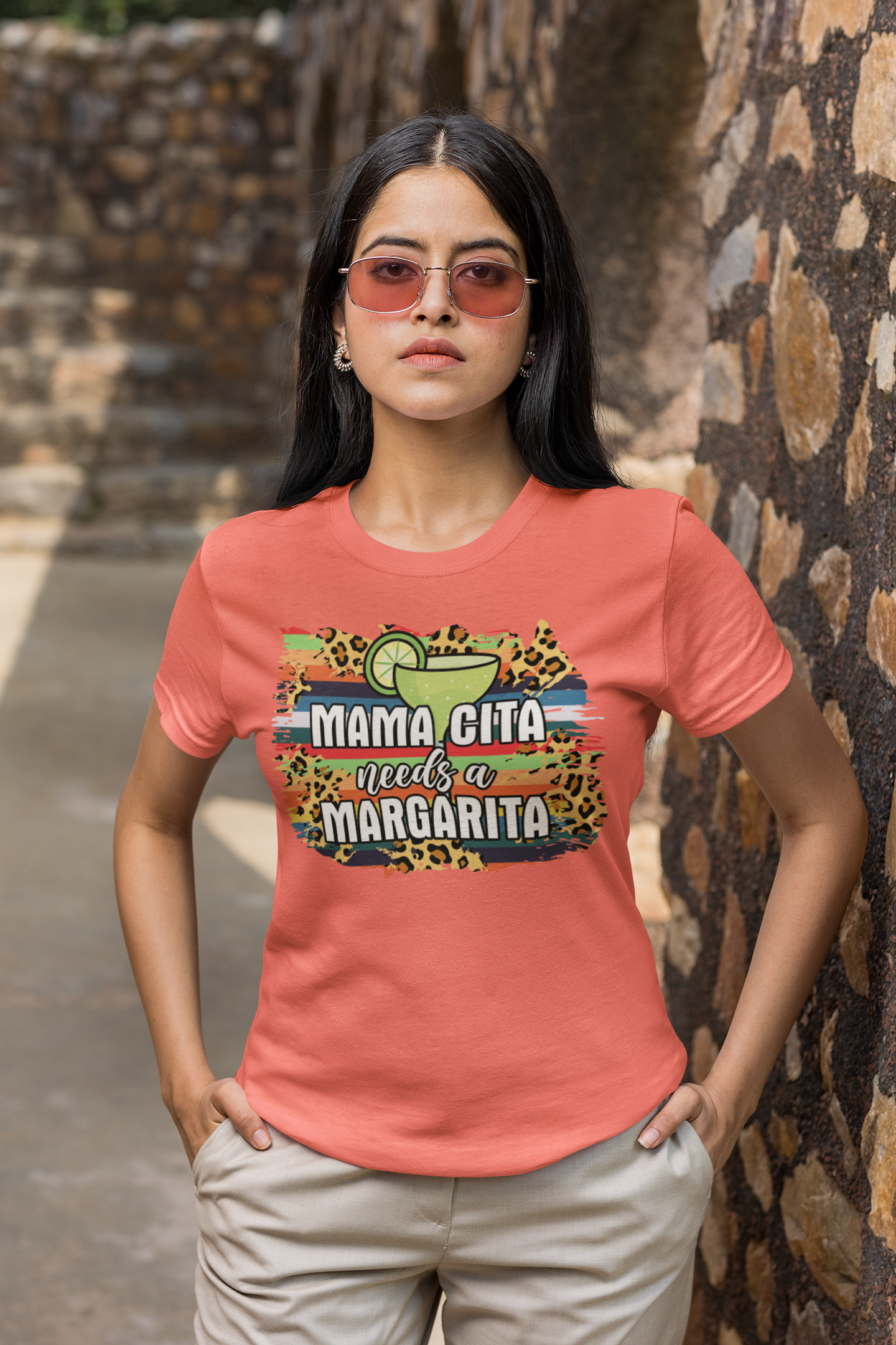 Buffalo Plaid Mamacita Needs a Margarita Graphic Tee - Fun Graphic with Margarita Illustration, Margarita Lover Gift