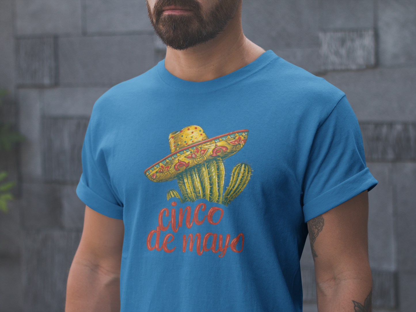 Cactus Chic: Cinco de Mayo Shirt with a Whimsical Sombrero, Celebrate in Style, Cinco de Mayo Cactus Sombrero Shirt