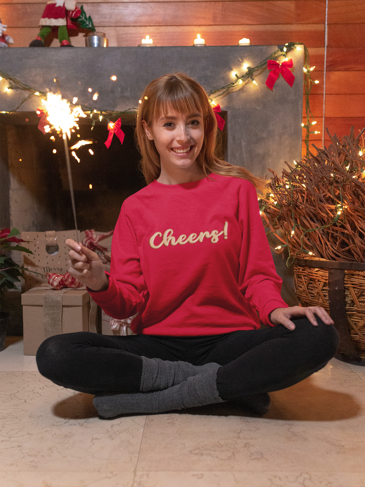 CHEERS New Years Shirt, New Years Sweatshirt, New Years Eve Tshirt New Year Shirt 2024 CHEERS Shirt CHEERS Sweatshirt Embroidered Christmas Sweater