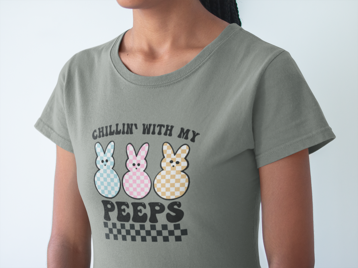 Chillin With My Peeps shirt, Cute Easter Peeps Shirt, Trendy Easter Day Outfit, Peeps Holiday Shirt, Easter Family shirt, Fun Easter Tee