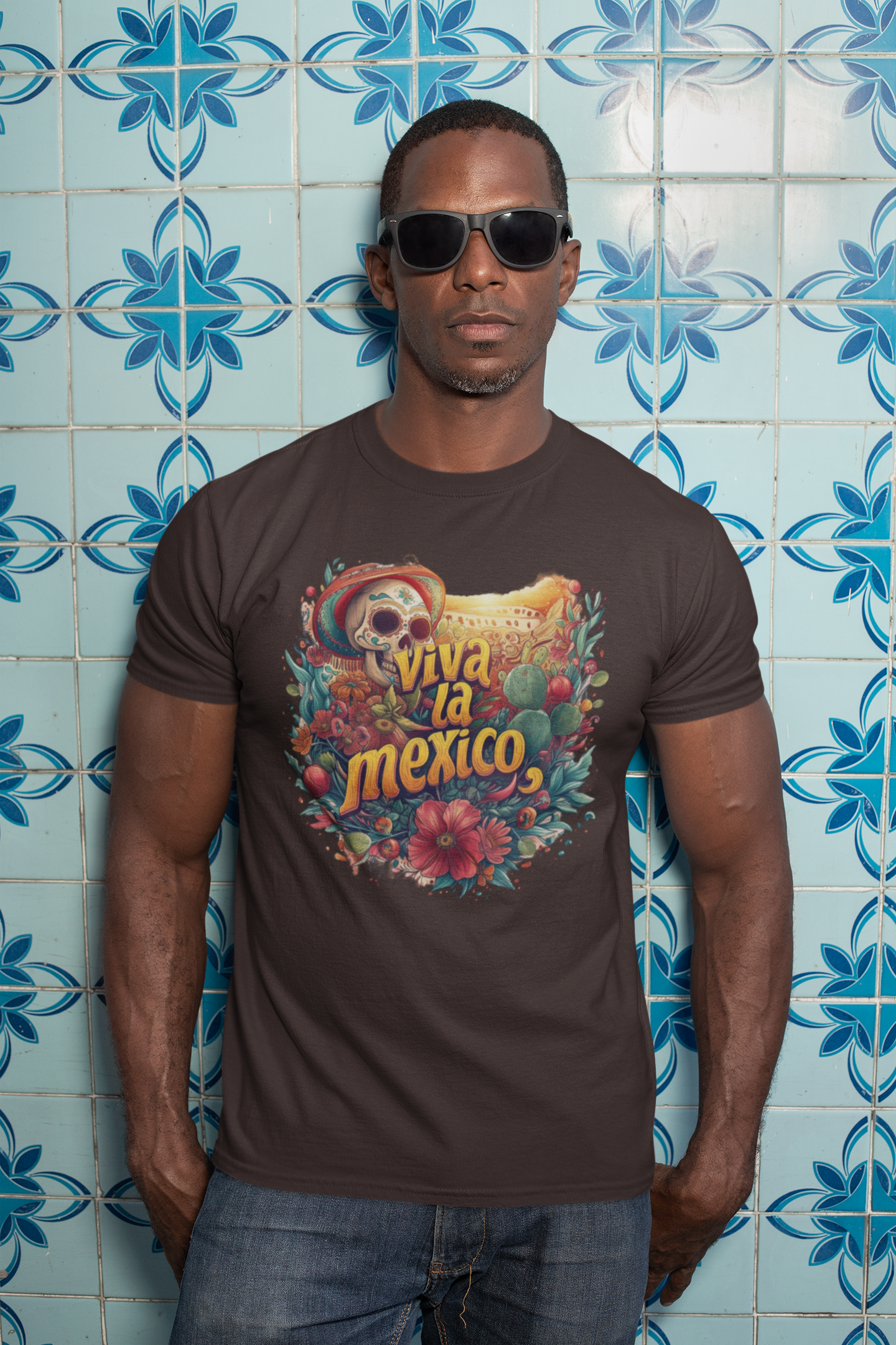 Colorful Viva la Mexico Cinco de Mayo Shirt - Mexican Holiday Apparel, Cinco de Mayo Fiesta Attire - Viva la Mexico Graphic Tee