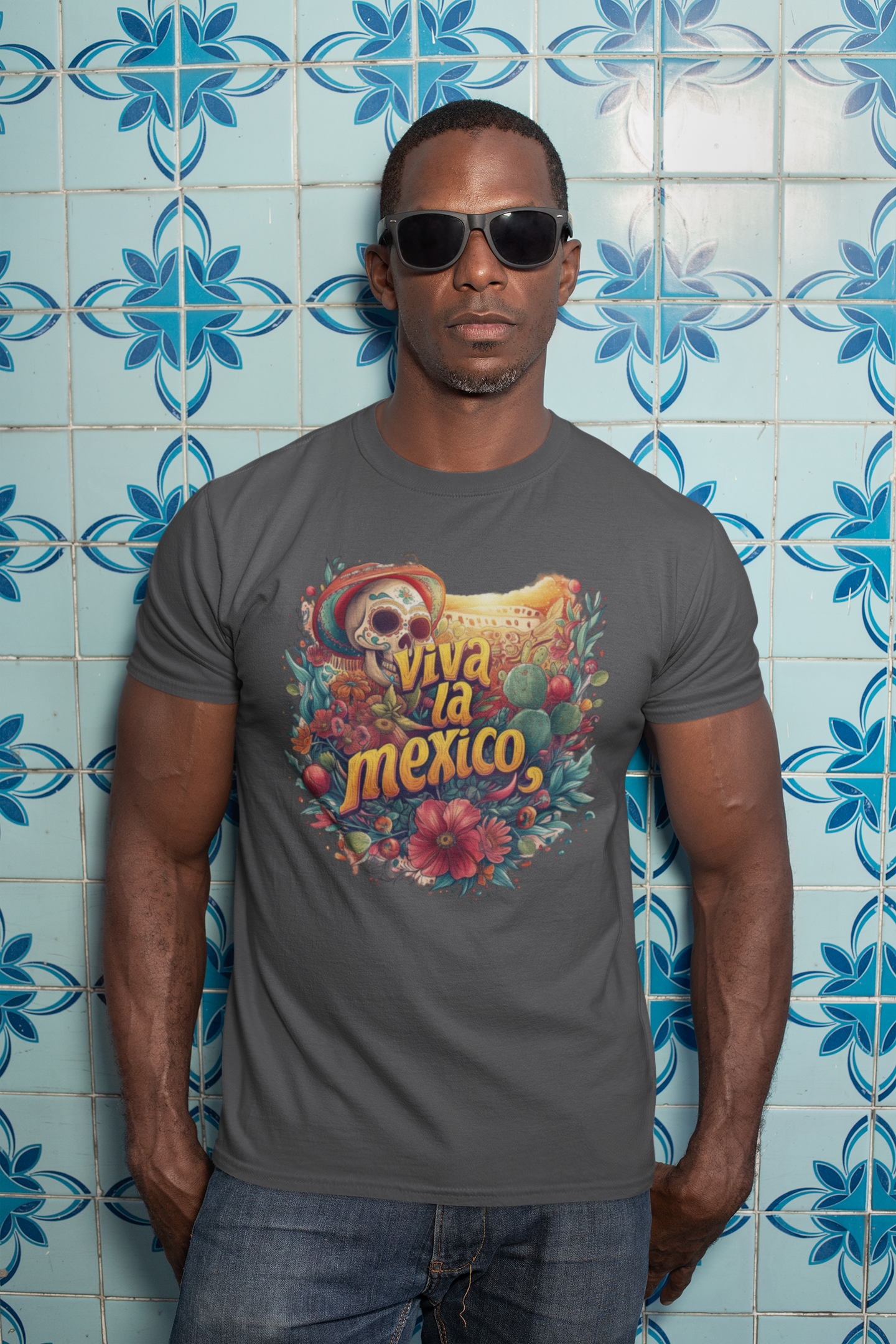 Colorful Viva la Mexico Cinco de Mayo Shirt - Mexican Holiday Apparel, Cinco de Mayo Fiesta Attire - Viva la Mexico Graphic Tee