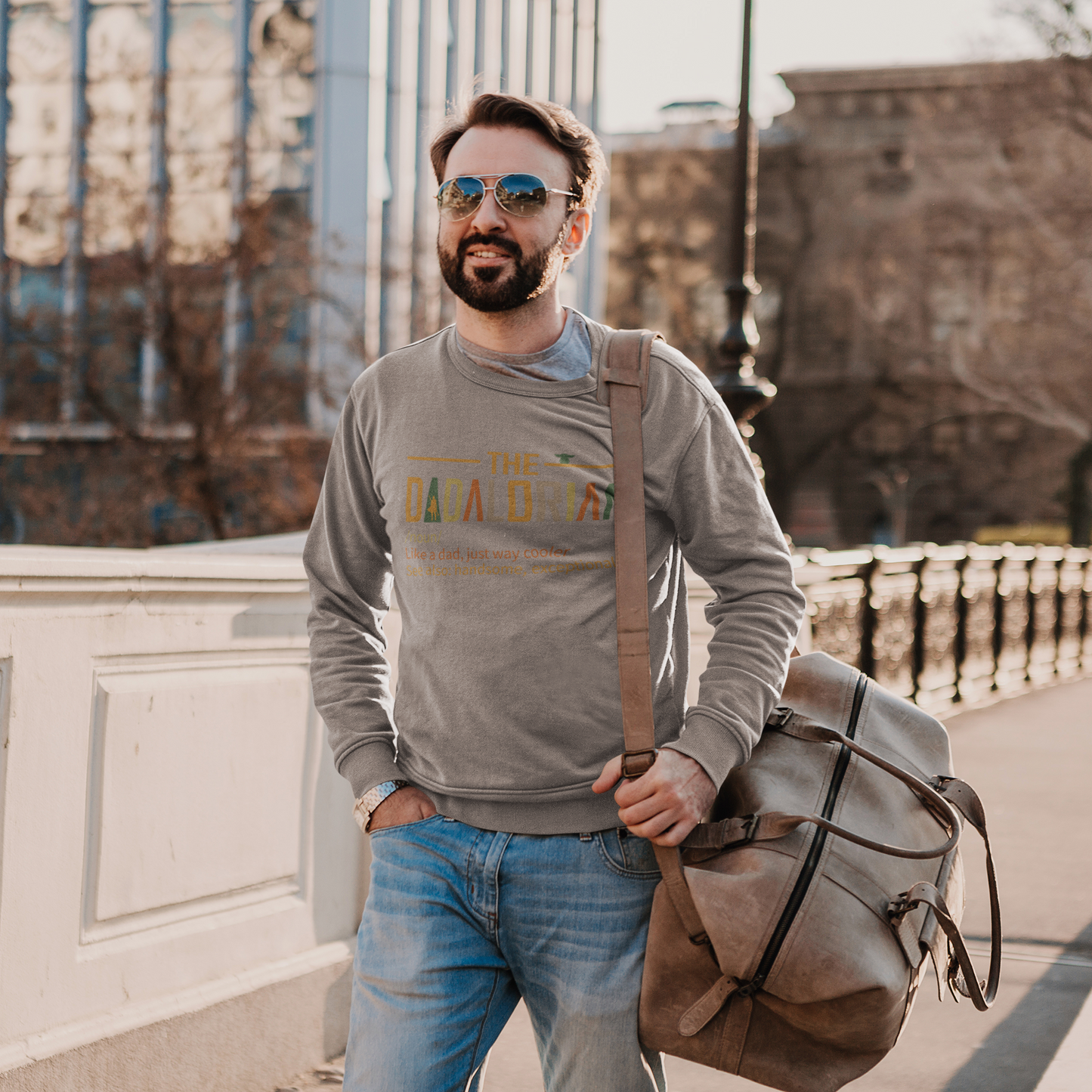 The Dadalorian Sweatshirt - Like a Dad, but Cooler - Father's Day Gift, Funny Dadalorian Sweatshirt - Gift for Dad - Way Cooler Than the Average Dad