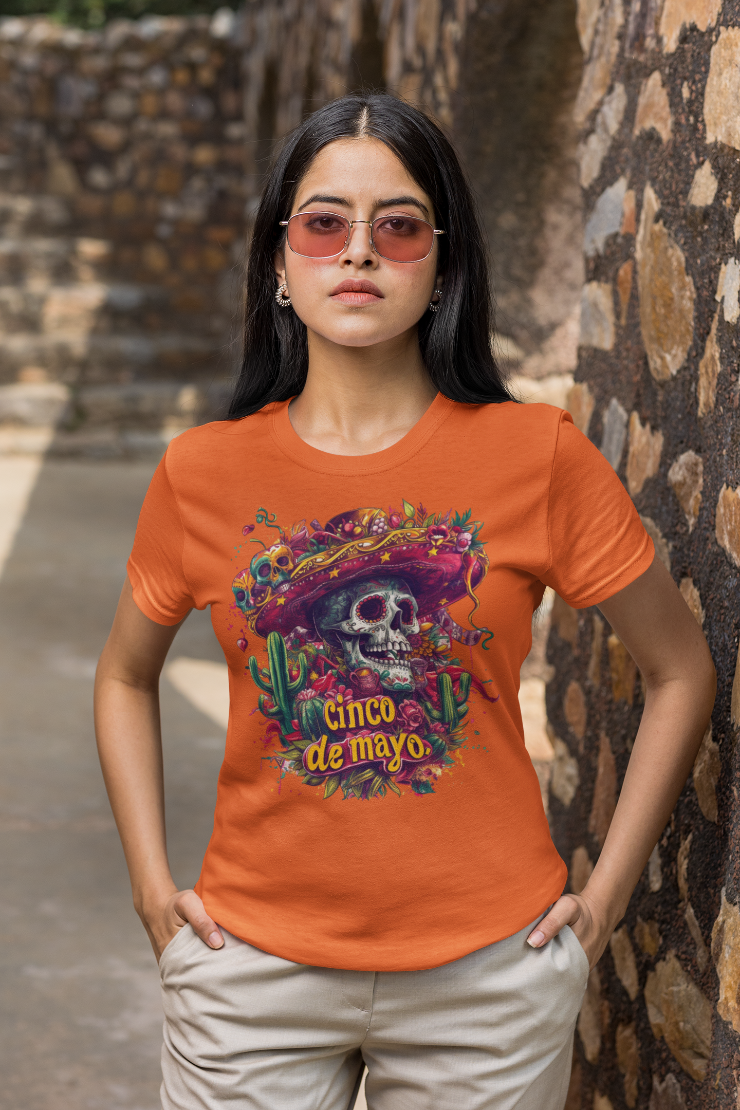 Day of the Dead Inspired Cinco de Mayo Shirt, Skull in Sombrero, Fun Party Tee, Festive Cinco de Mayo Shirt - Unique Mexican Holiday Tee