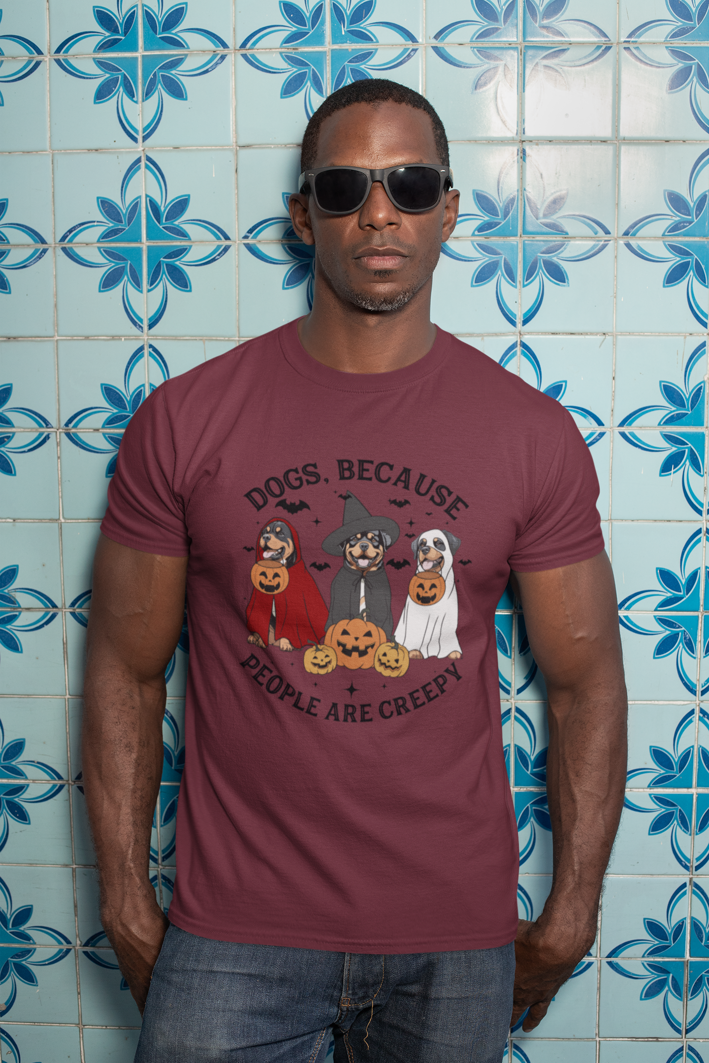 Dogs Because People Are Creepy Tshirt, 2023 Happy Halloween, Retro Spooky Season, Ghost Sweatshirt,Halloween Dog Sweatshirt,Ghost Dog Shirt