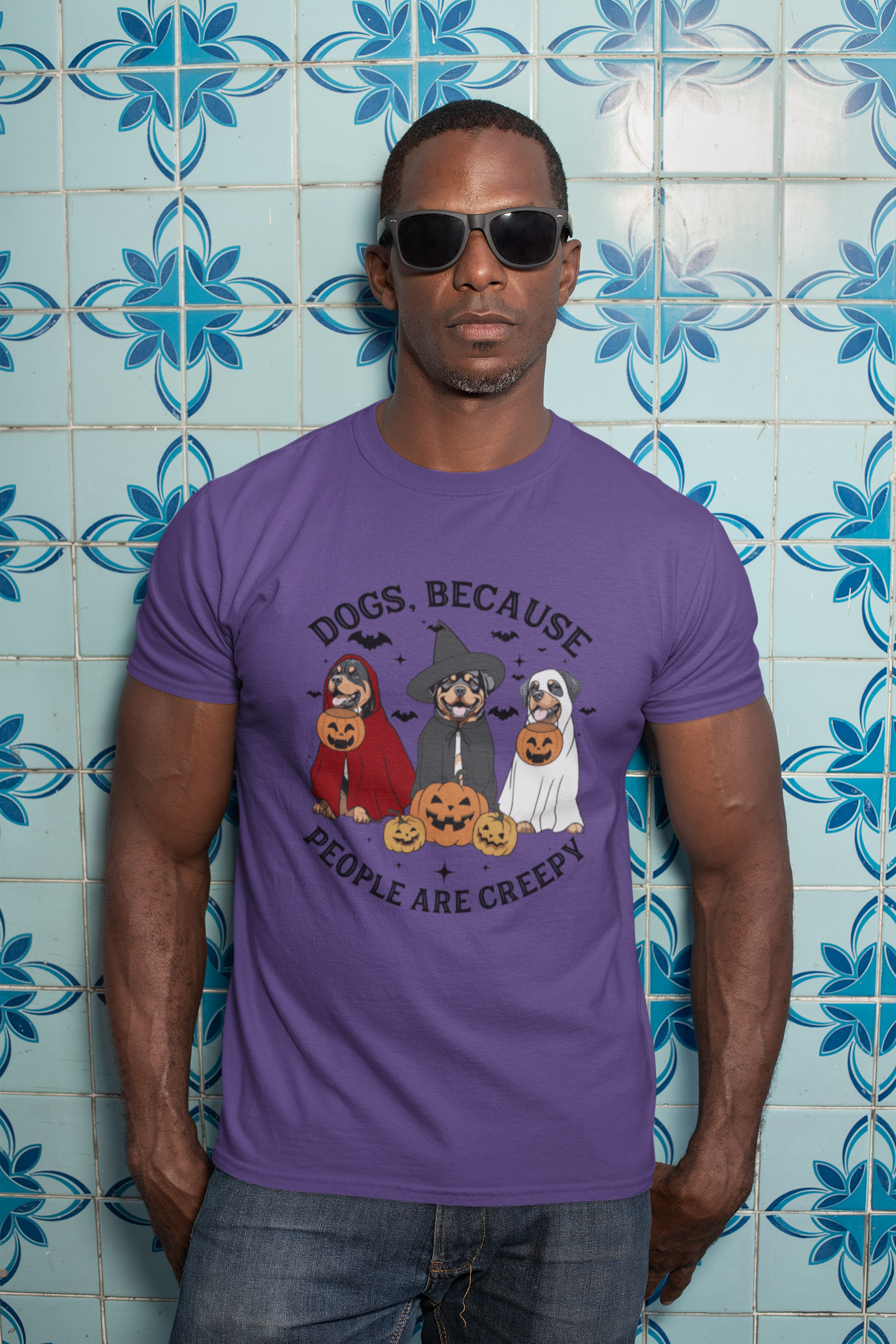 Dogs Because People Are Creepy Tshirt, 2023 Happy Halloween, Retro Spooky Season, Ghost Sweatshirt,Halloween Dog Sweatshirt,Ghost Dog Shirt