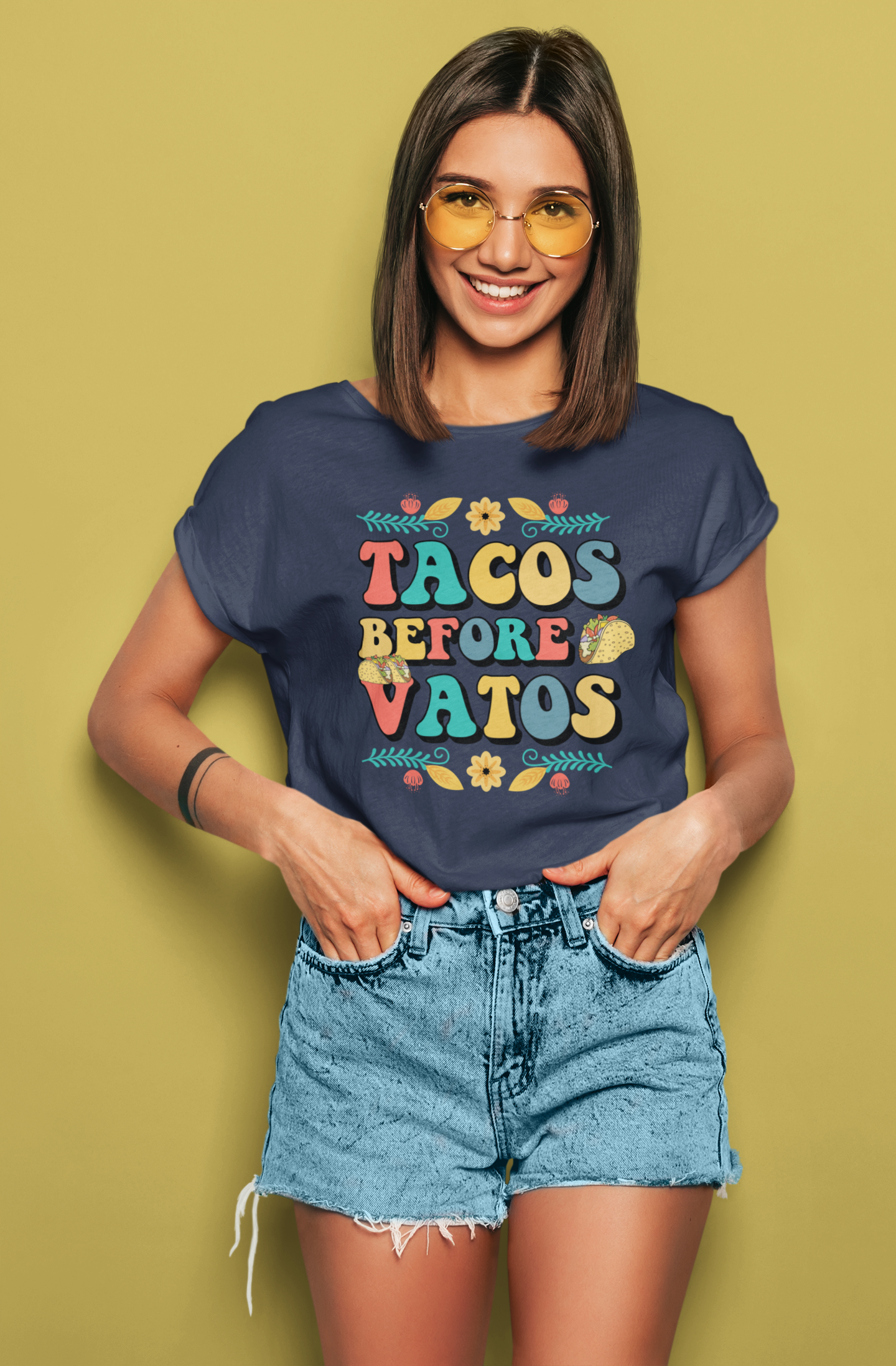 Fiesta Ready: Tacos Before Vatos Shirt for Cinco de Mayo Celebration, Cinco de Mayo Must-Have, Tacos Before Vatos Tee for Taco Lovers