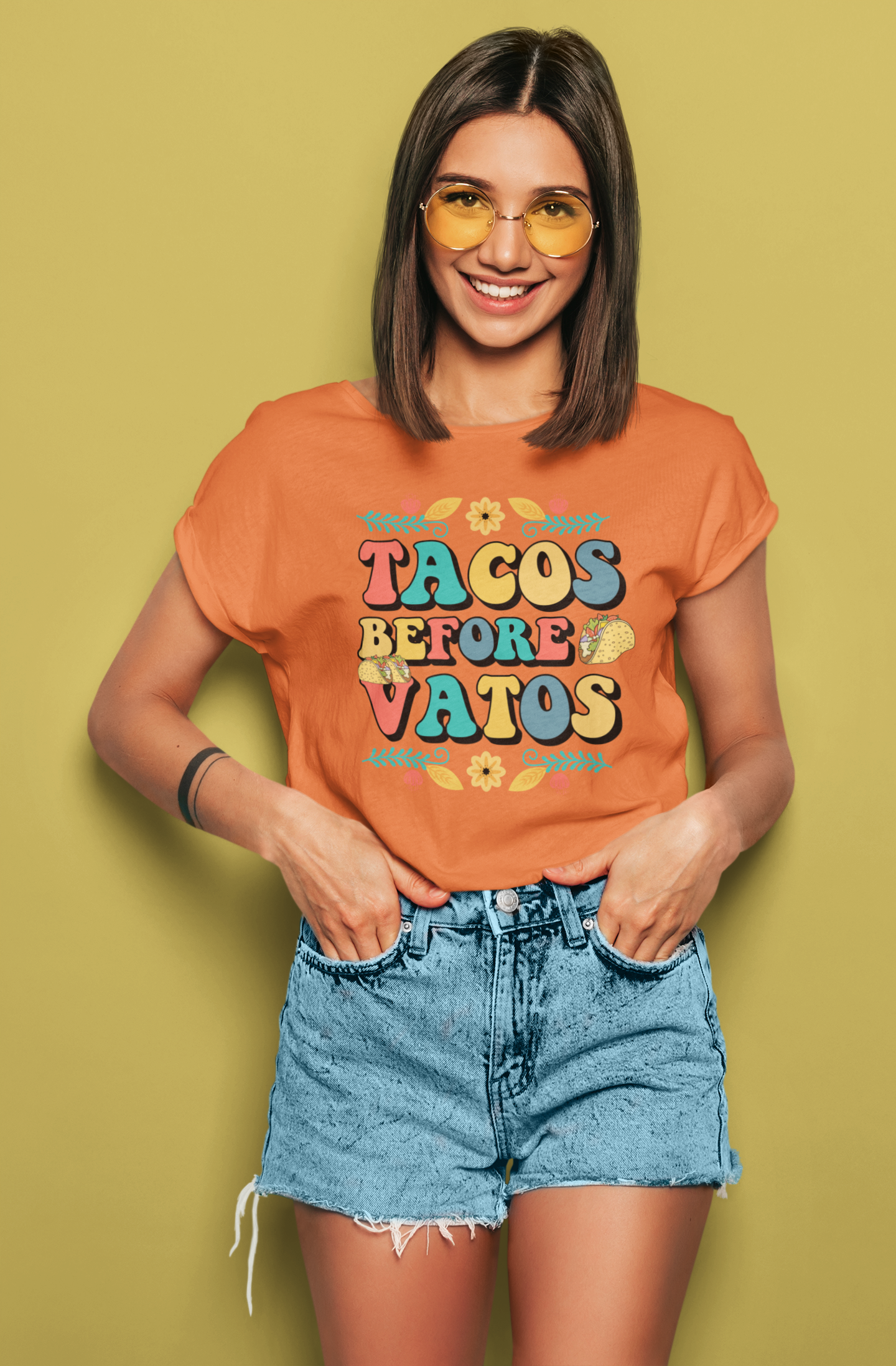 Fiesta Ready: Tacos Before Vatos Shirt for Cinco de Mayo Celebration, Cinco de Mayo Must-Have, Tacos Before Vatos Tee for Taco Lovers