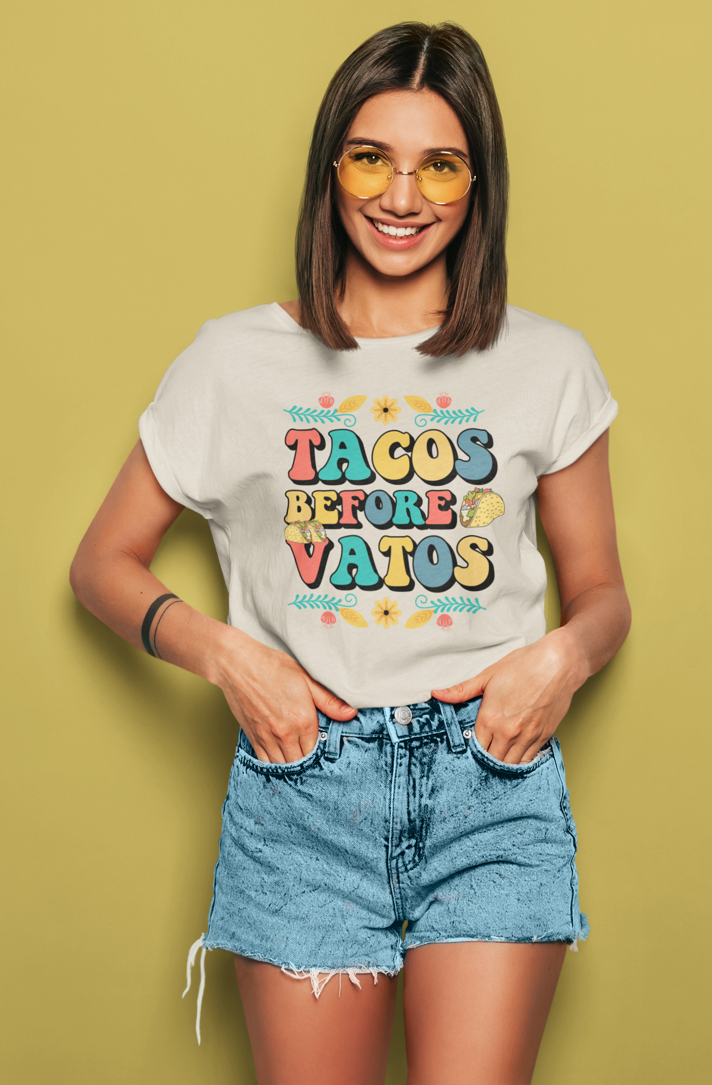 Fiesta Ready: Tacos Before Vatos Shirt for Cinco de Mayo Celebration, Cinco de Mayo Must-Have, Tacos Before Vatos Tee for Taco Lovers