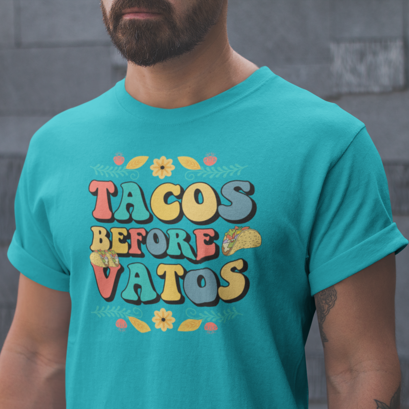 Fiesta Ready: Tacos Before Vatos Shirt for Cinco de Mayo Celebration, Cinco de Mayo Must-Have, Tacos Before Vatos Tee for Taco Lovers