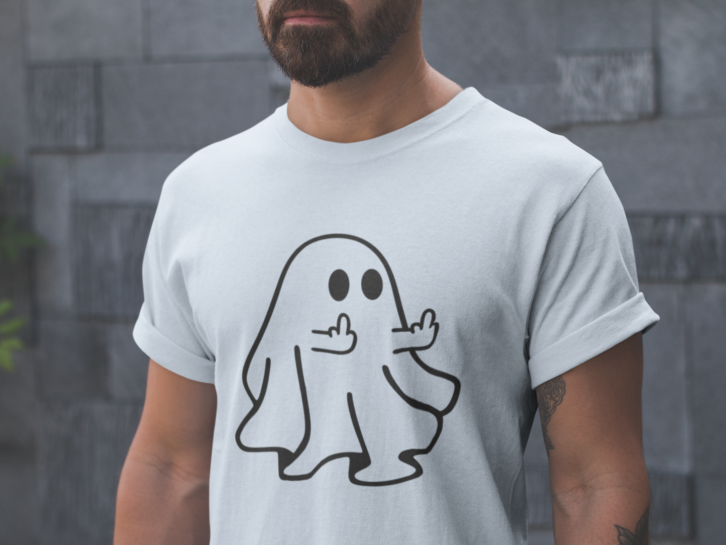 Ghost Middle Finger shirt, Halloween Crewneck, Halloween Ghost Hoodie, Spooky Season