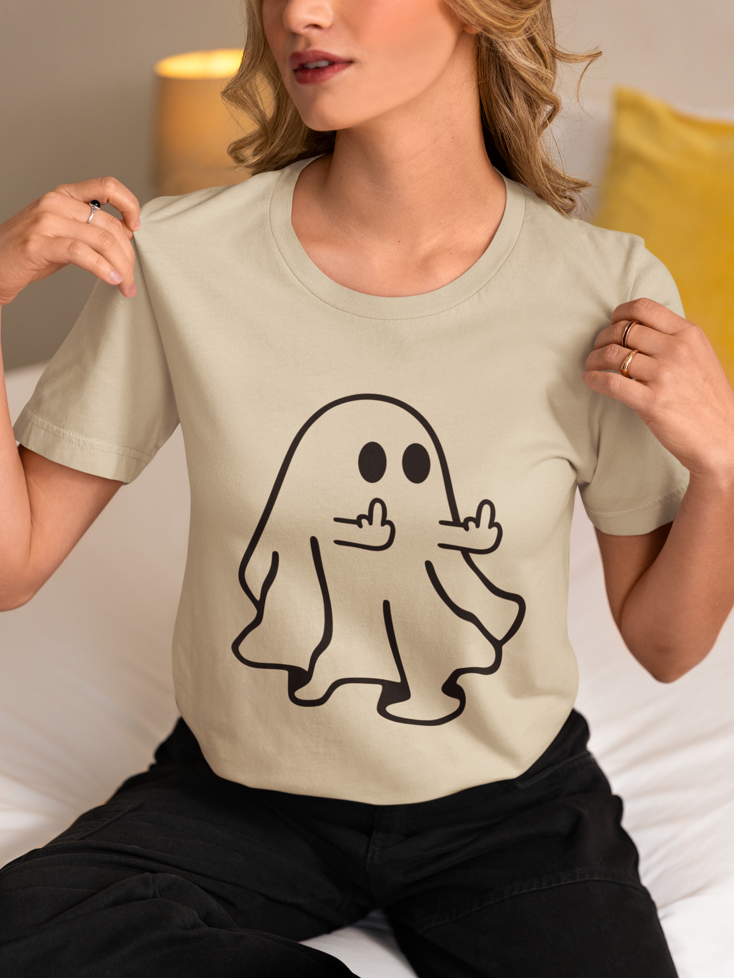 Ghost Middle Finger shirt, Halloween Crewneck, Halloween Ghost Hoodie, Spooky Season