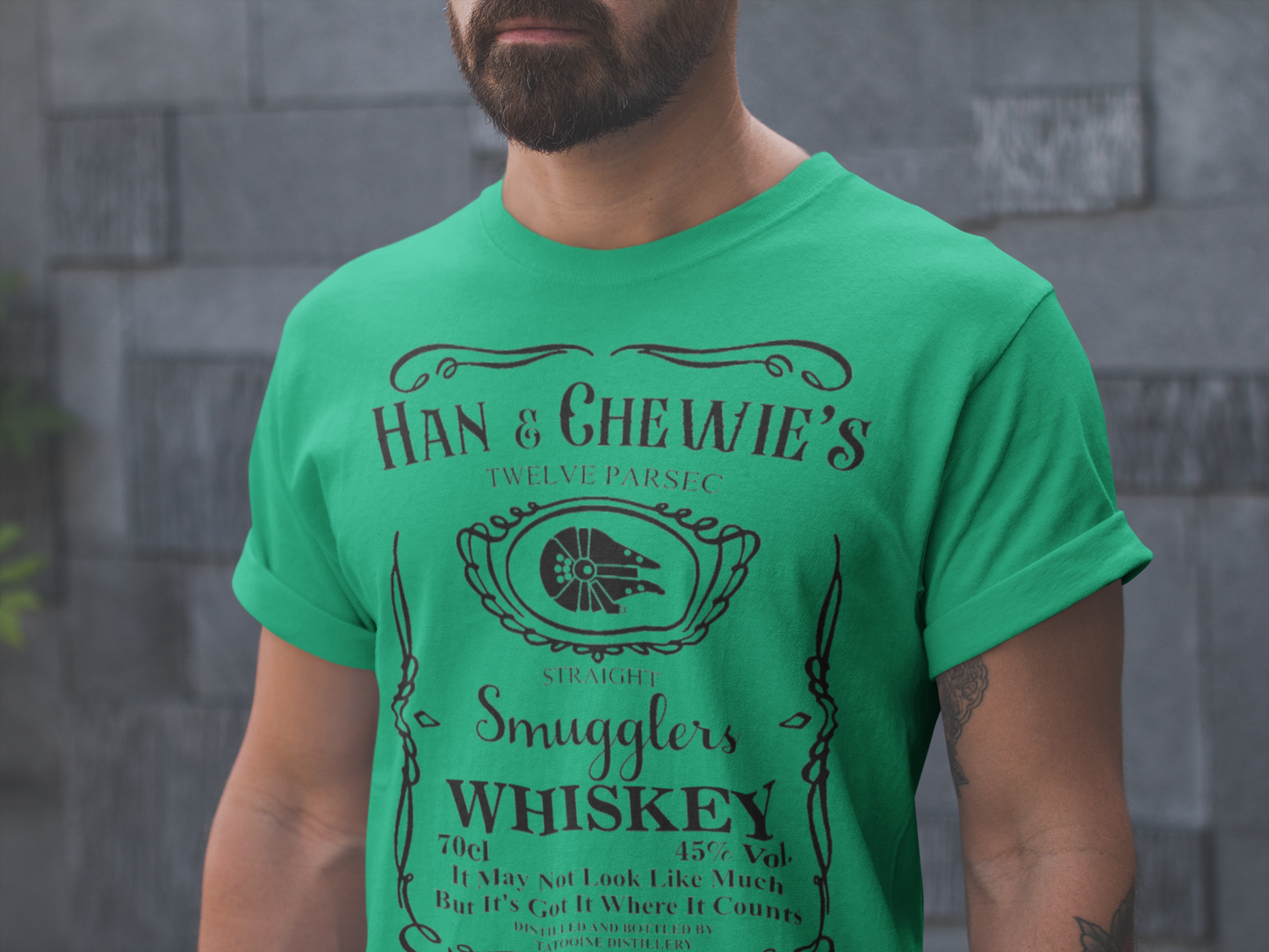 Han and Chewie's Smuggler Whiskey - Galactic Whimsy Shirt, Space Dad Shirt, Sci-fi Dad Tee, Funny Galaxy Tee, Father's Day Humor Top