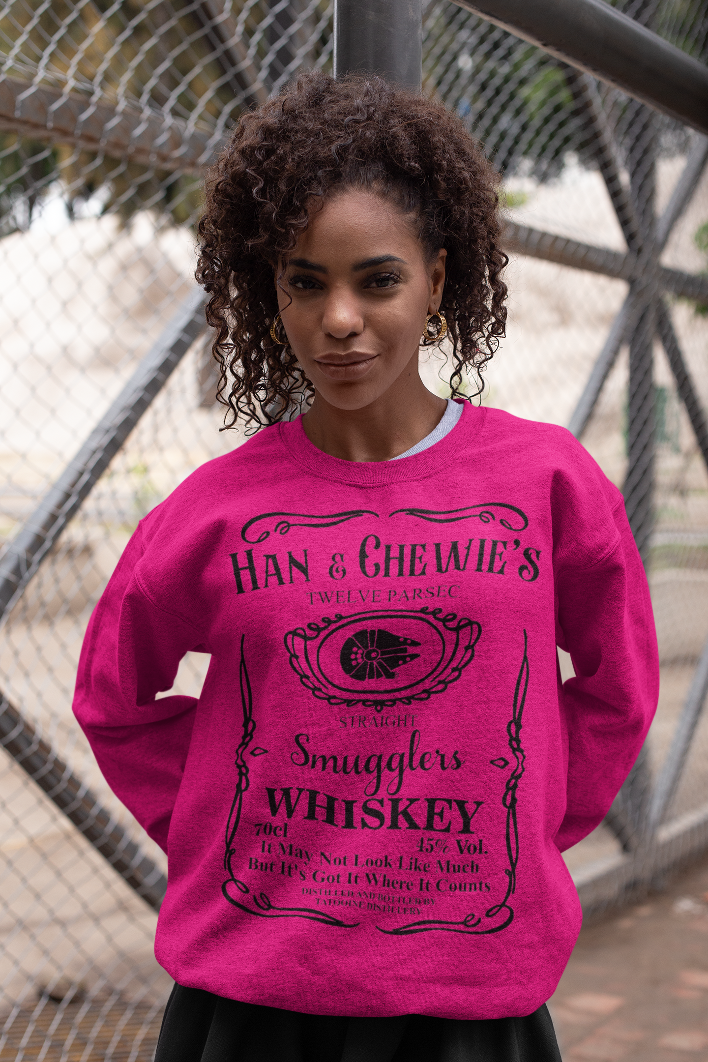 Han & Chewie's Smuggler's Whiskey Sweatshirt - Cool Star Wars Inspired Design