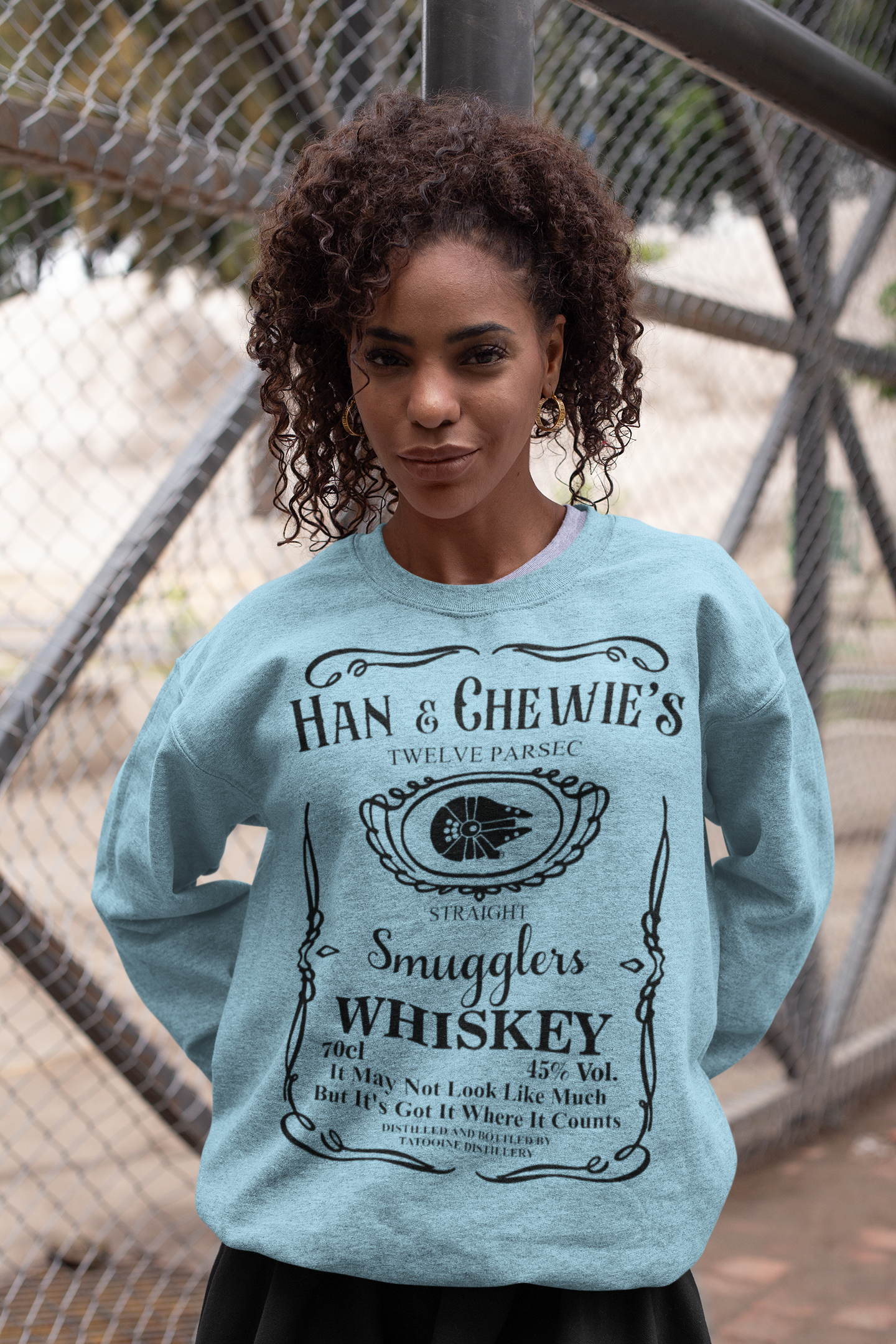 Han & Chewie's Smuggler's Whiskey Sweatshirt - Cool Star Wars Inspired Design