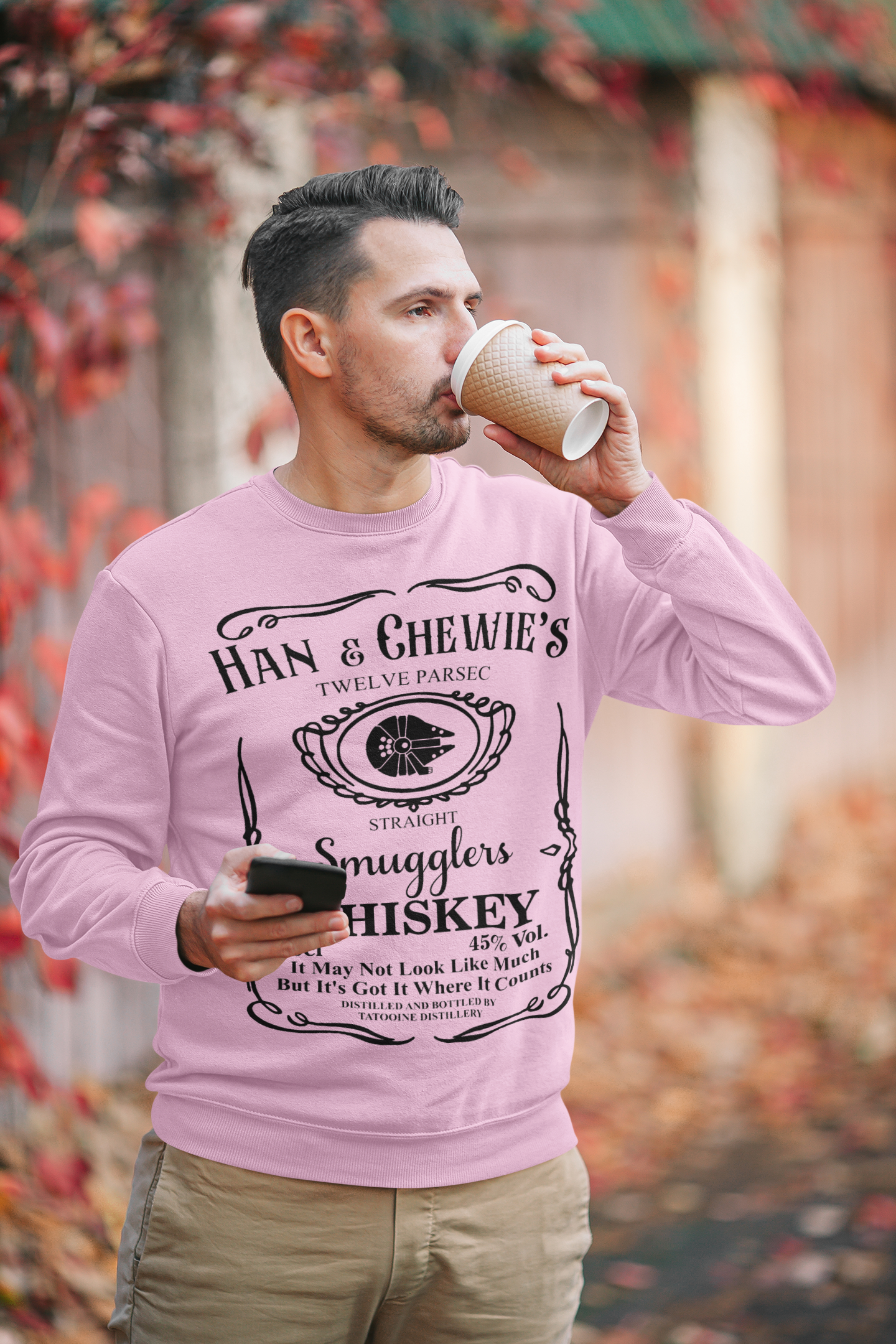 Han & Chewie's Smuggler's Whiskey Sweatshirt - Cool Star Wars Inspired Design