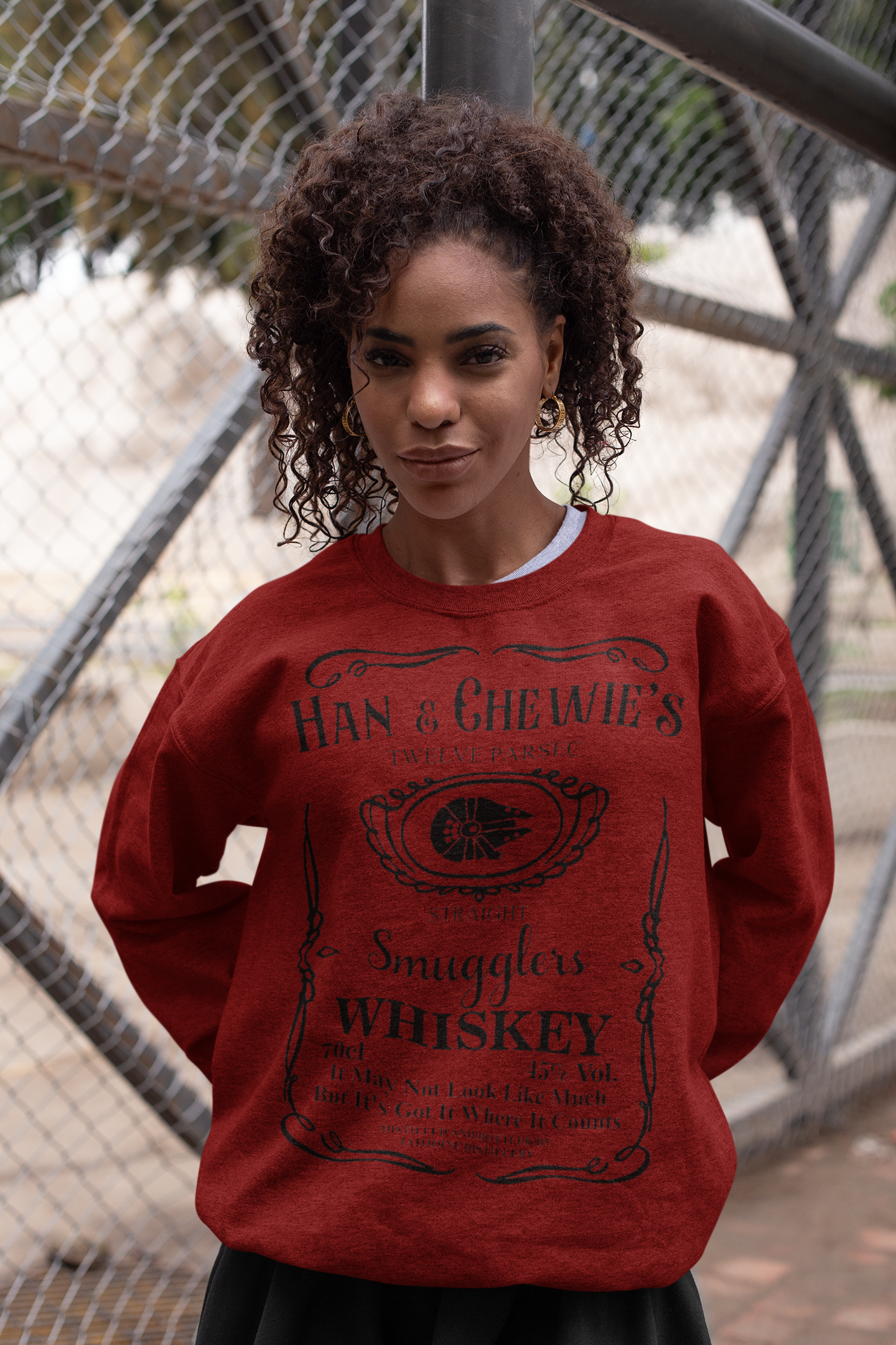 Han & Chewie's Smuggler's Whiskey Sweatshirt - Cool Star Wars Inspired Design