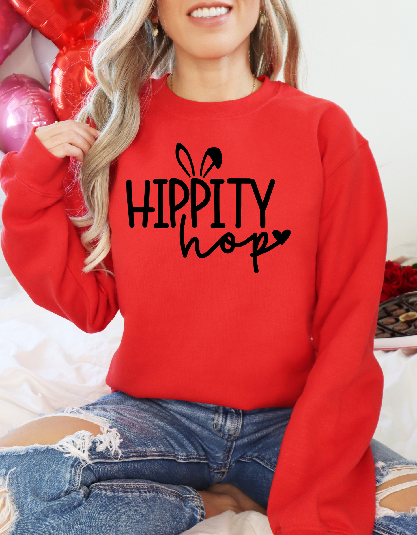 Hippity Hop Sweatshirt, Funny Bunny T-Shirt, Cute Easter Peeps Shirt, Trendy Easter Day Outfit, Peeps Easter Holiday Shirt,Easter Family Tee