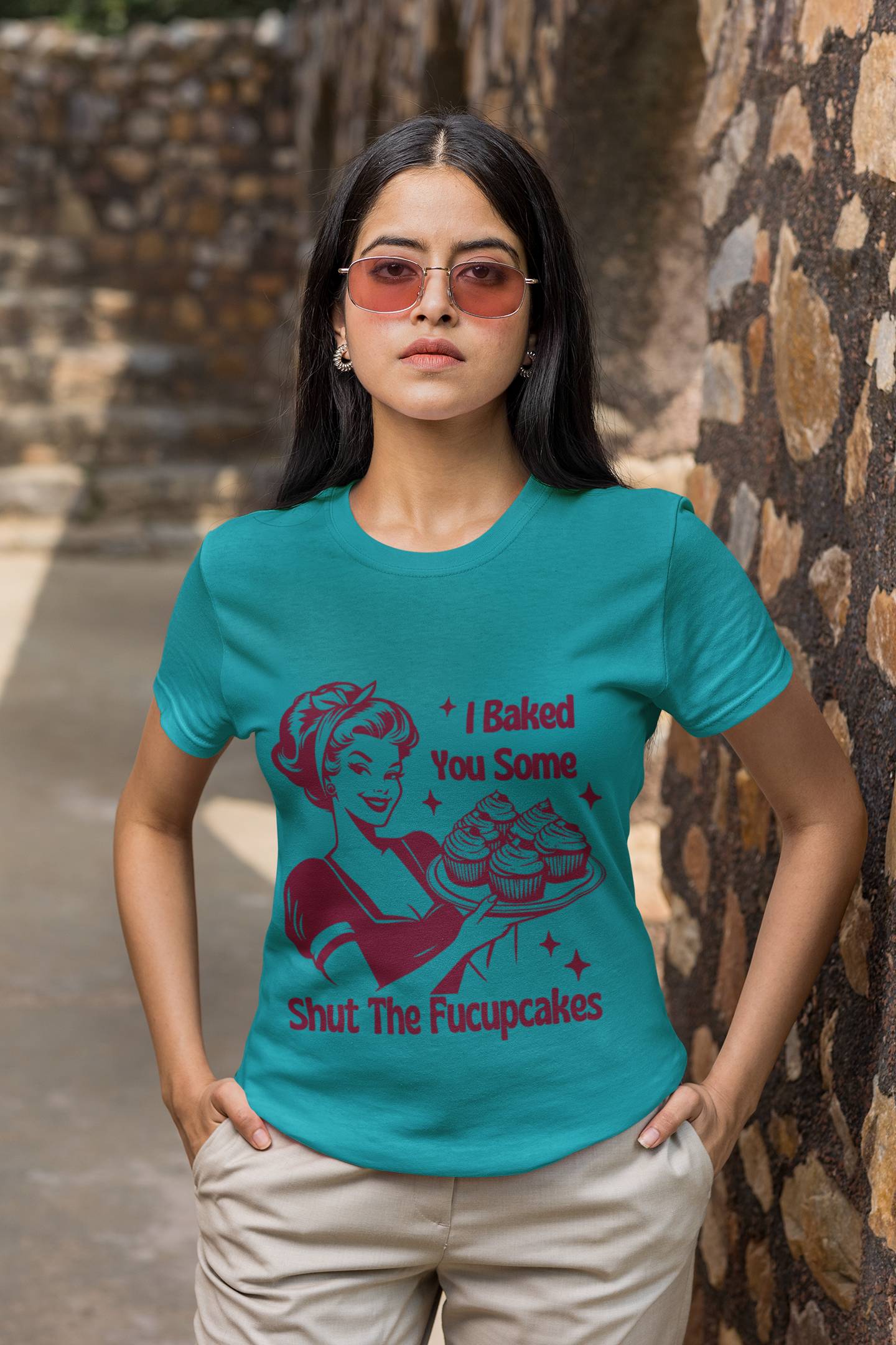 I Baked You Some Shut The Fucupcakes Tee, Funny Vintage Tshirt, One-of-a-Kind Vintage Tee with Hilarious Saying - Shut The Fucupcakes Shirt