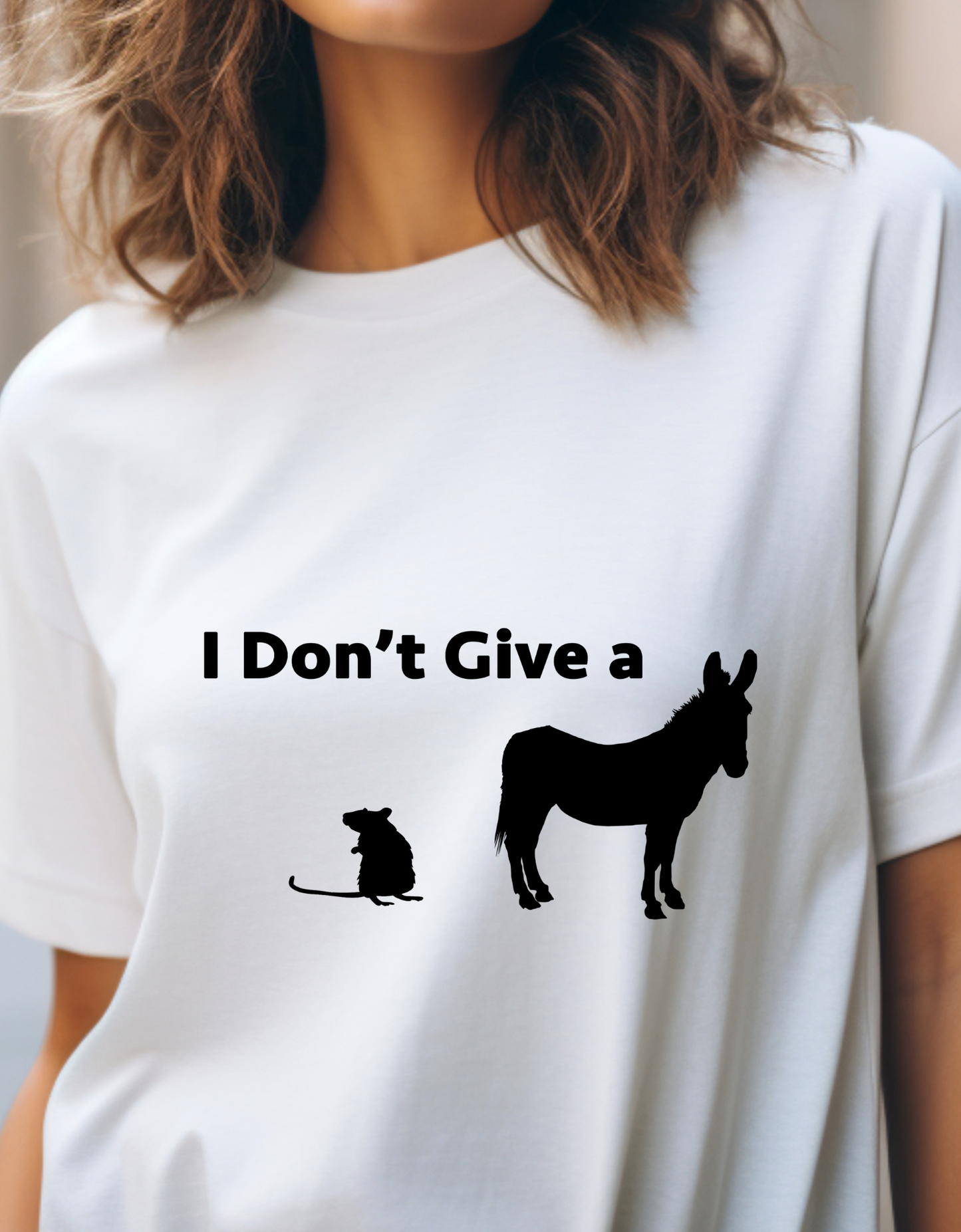 I Don't Give A Rats Ass Sarcastic Tshirt, Sarcastic Tshirt: 'I Don't Give Rats Ass' with Rat and Funny Design