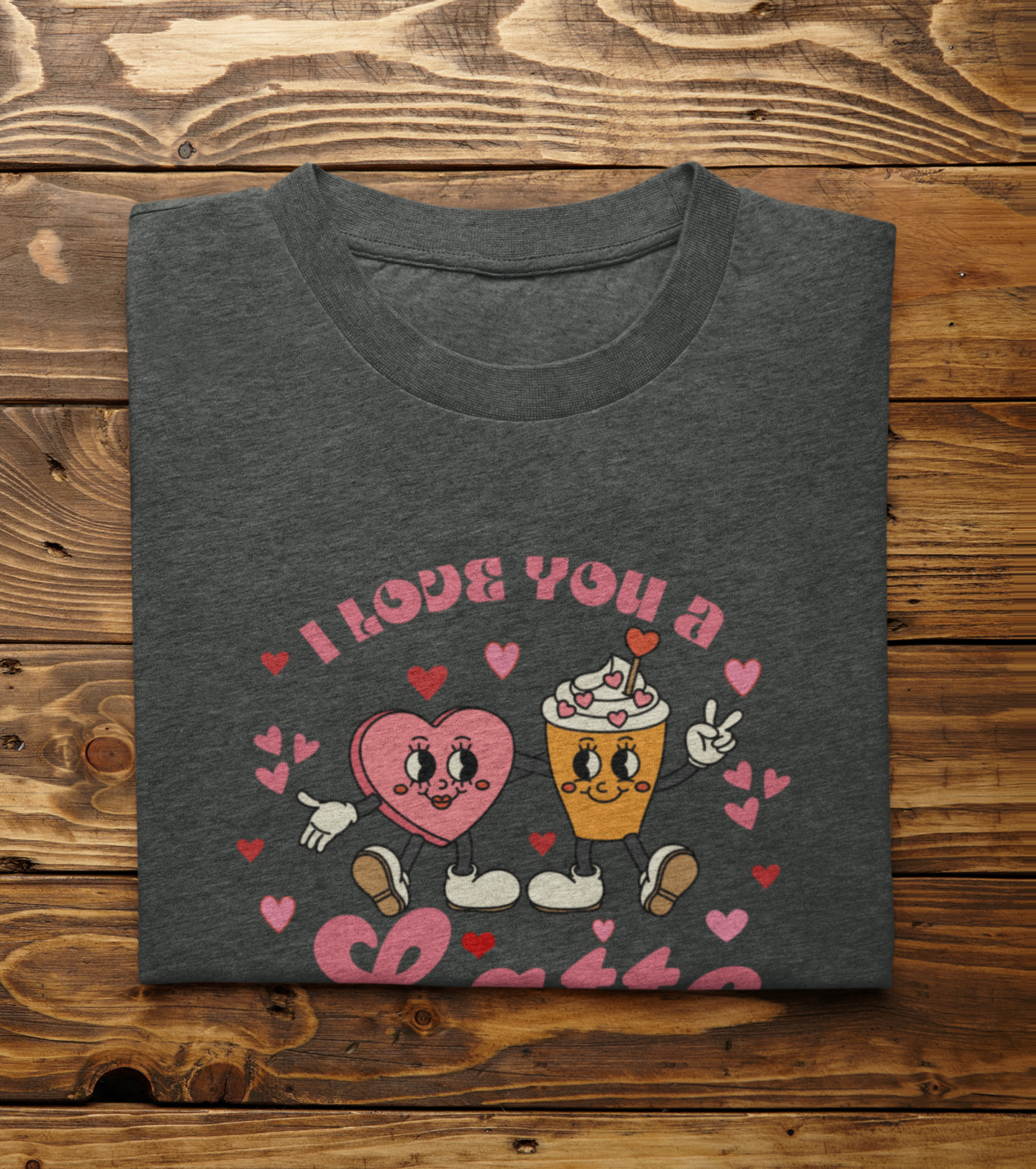 Retro Valentines Day Shirt,Valentines Day Shirts For Woman,Latte Valentine Shirt,Valentines Day Gift,Valentines Coffee Lover Gift,Donut