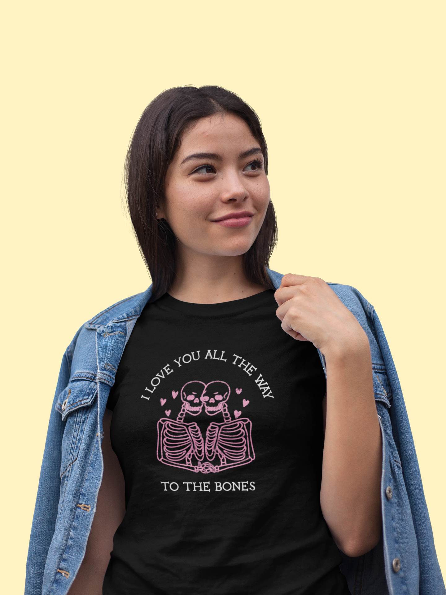 I Love You All The Way To The Bones Valentine's Shirt, Valentines Day Shirts For Woman,Funny Valentine Shirt,Valentines Day Gift,Coffee Tee