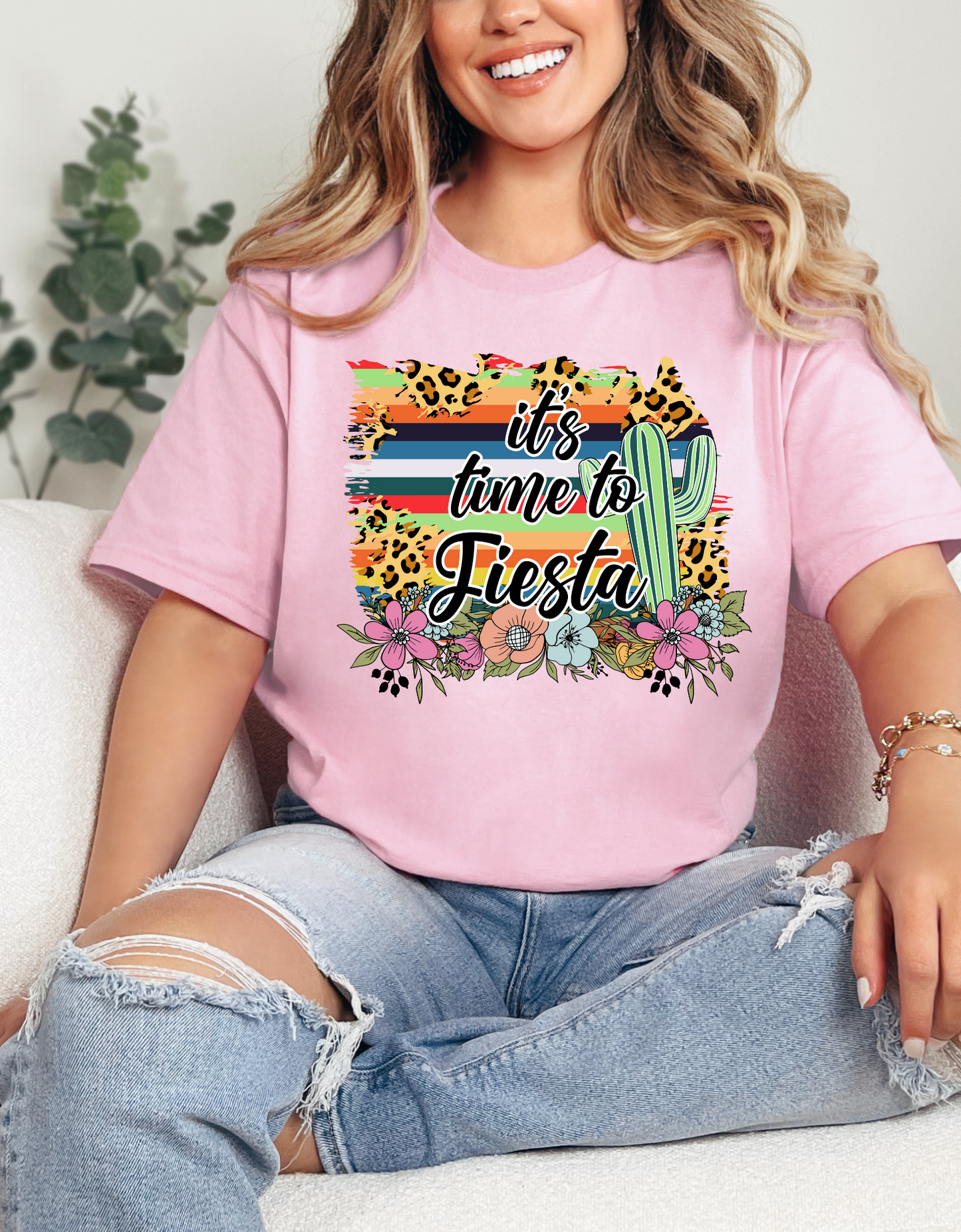 Fiesta Ready: 'It's Time to Fiesta' Tshirt for Cinco de Mayo, Celebrate in Style with 'It's Time to Fiesta' Tshirt for Fiesta