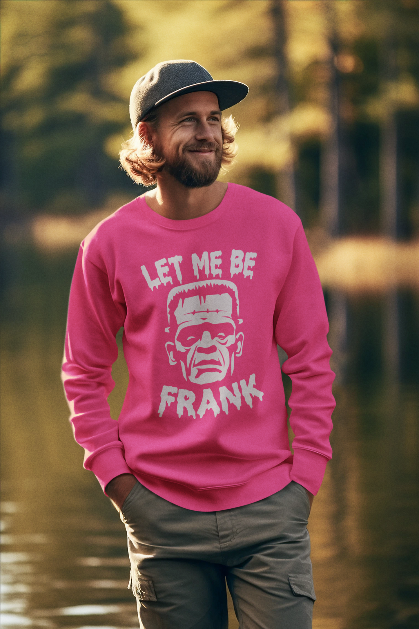 Let Me Be Frank Halloween Sweatshirt, Retro Halloween Sweatshirt, Spooky Halloween Shirt Monster Mash Shirt Frankenstein Sweater Halloween