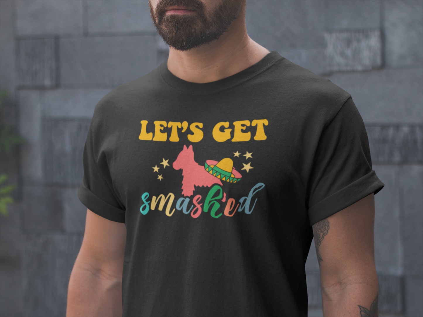 Let's Get Smashed Cinco de Mayo Tshirt, Funny Pinata Tee for Fiesta Lovers, Party Shirt, Let's Get Smashed Tee with Pinata Design