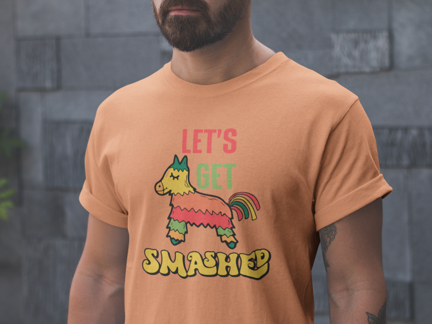 Let's Get Smashed Cinco de Mayo Tshirt with Pinata Donkey - Fiesta Tee, Cinco de Mayo Tee with Pinata Donkey, Celebration Shirt