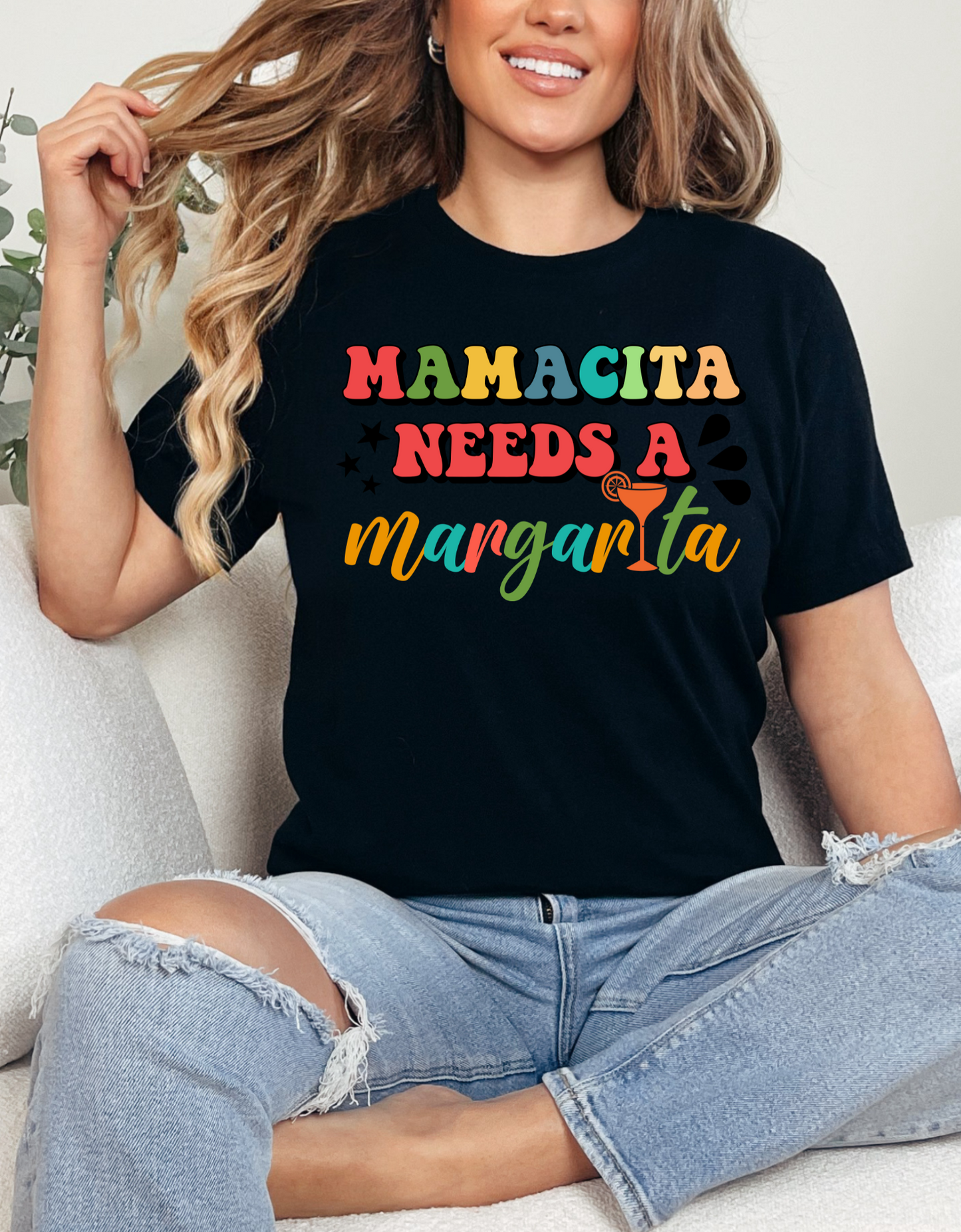 Margarita Lover Gift: Mamacita Needs a Margarita Tee - Funny Mom Shirt, Sassy Mamacita Needs a Margarita Shirt - Tequila Lover Gift