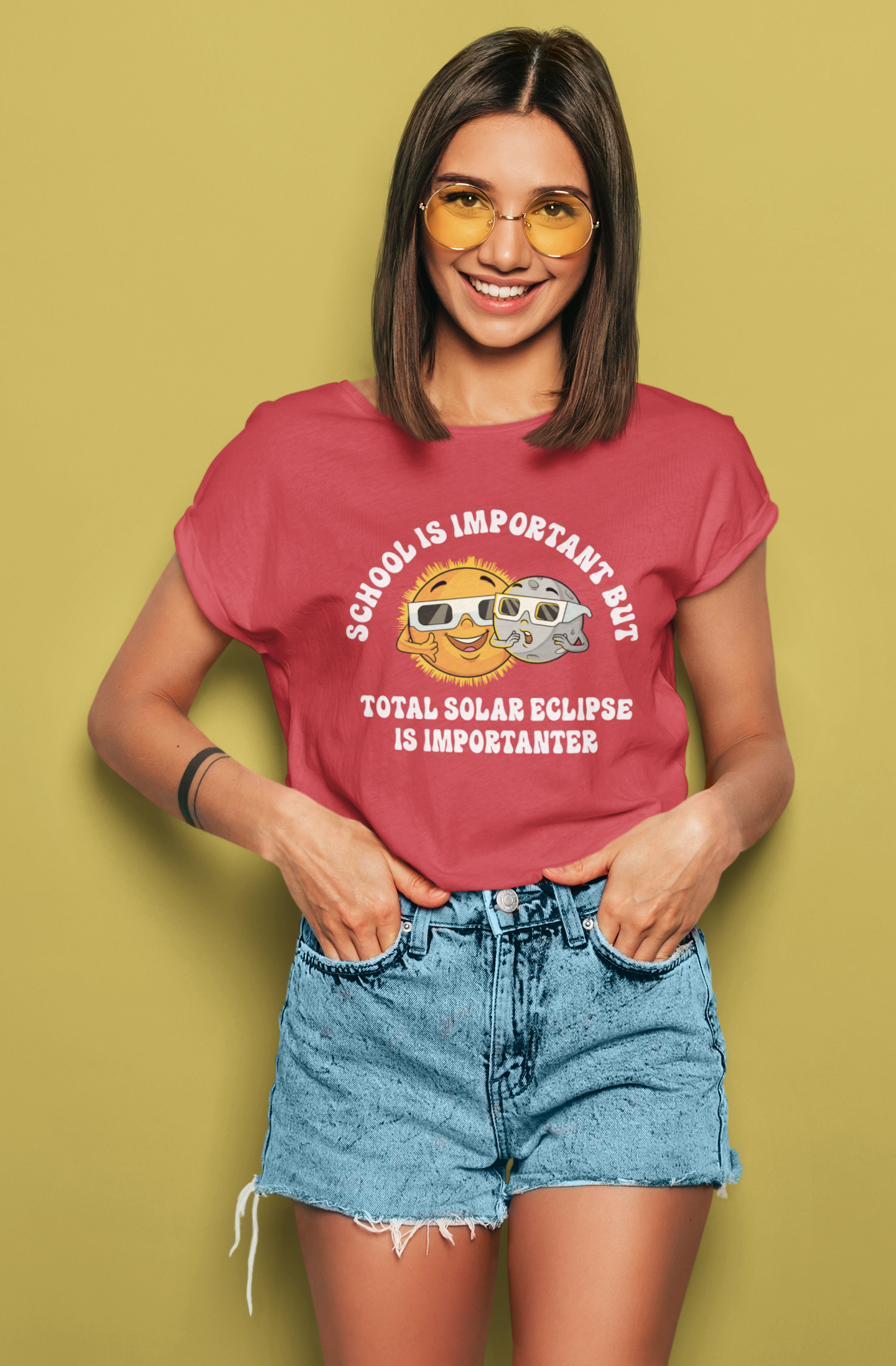 School is Important but Total Solar Eclipse is Importanter Tee, Total Solar Eclipse Sarcastic Shirt, Gift for Science Enthusiasts, Space Tee