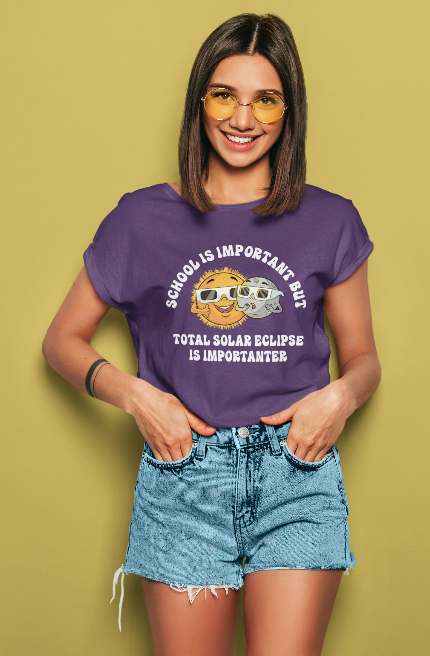 School is Important but Total Solar Eclipse is Importanter Tee, Total Solar Eclipse Sarcastic Shirt, Gift for Science Enthusiasts, Space Tee