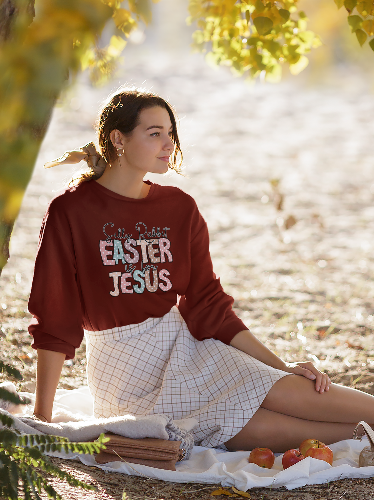 Jesus Shirt,Inspirational Shirt,Rabbit Shirt,Easter Shirt,Gift For Easter,Silly Rabbit Easter Is For Jesus Shirt,Bunny, Christian Sweatshirt