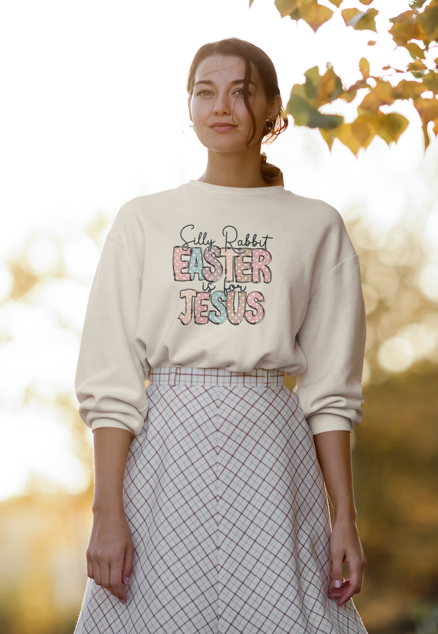 Jesus Shirt,Inspirational Shirt,Rabbit Shirt,Easter Shirt,Gift For Easter,Silly Rabbit Easter Is For Jesus Shirt,Bunny, Christian Sweatshirt