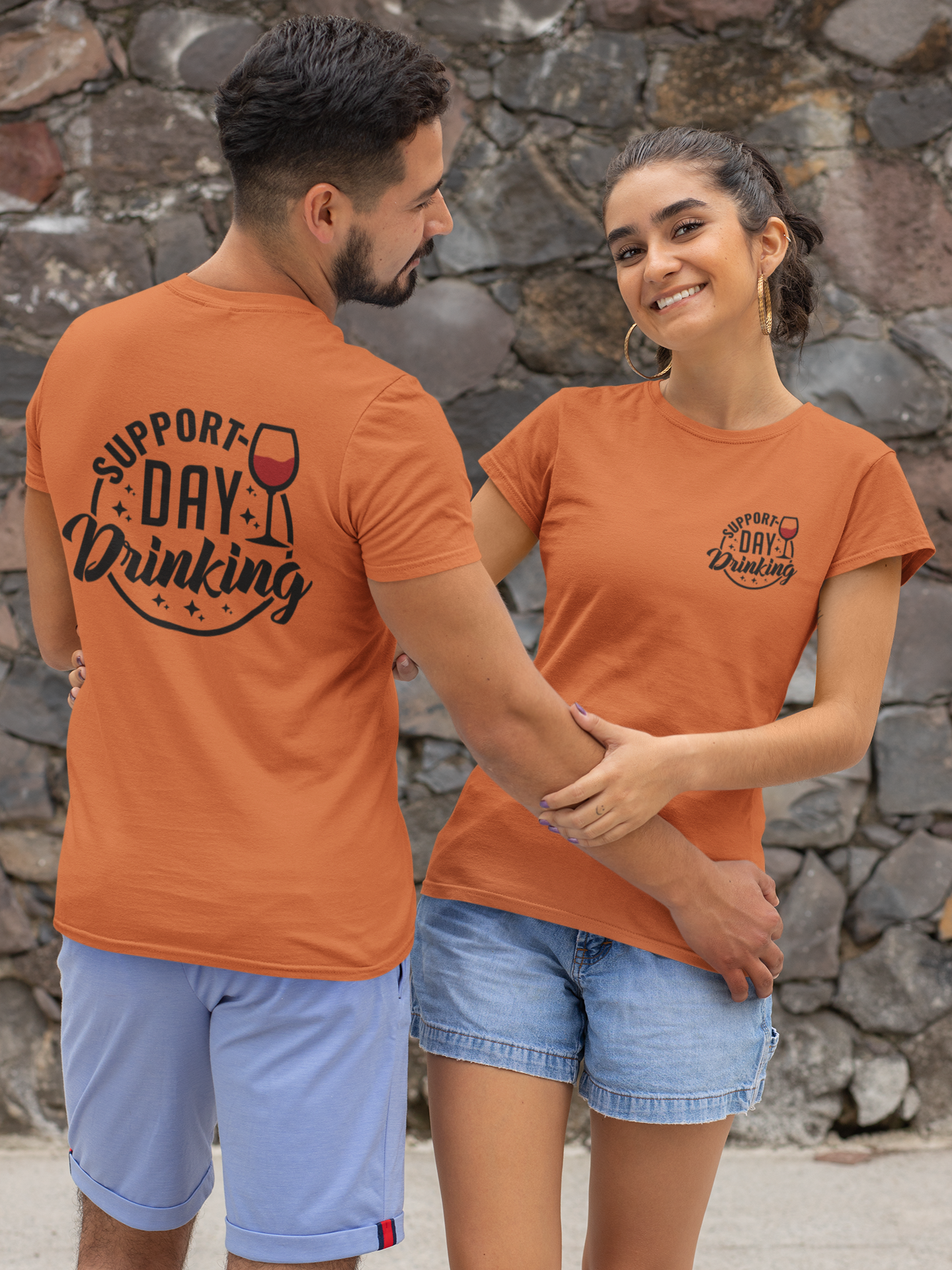 Support Day Drinking Graphic Tee - Cheers to Summer Sunrise Cocktails, Funny Support Day Drinking Tshirt - Novelty Tee for Happy Hour Lovers