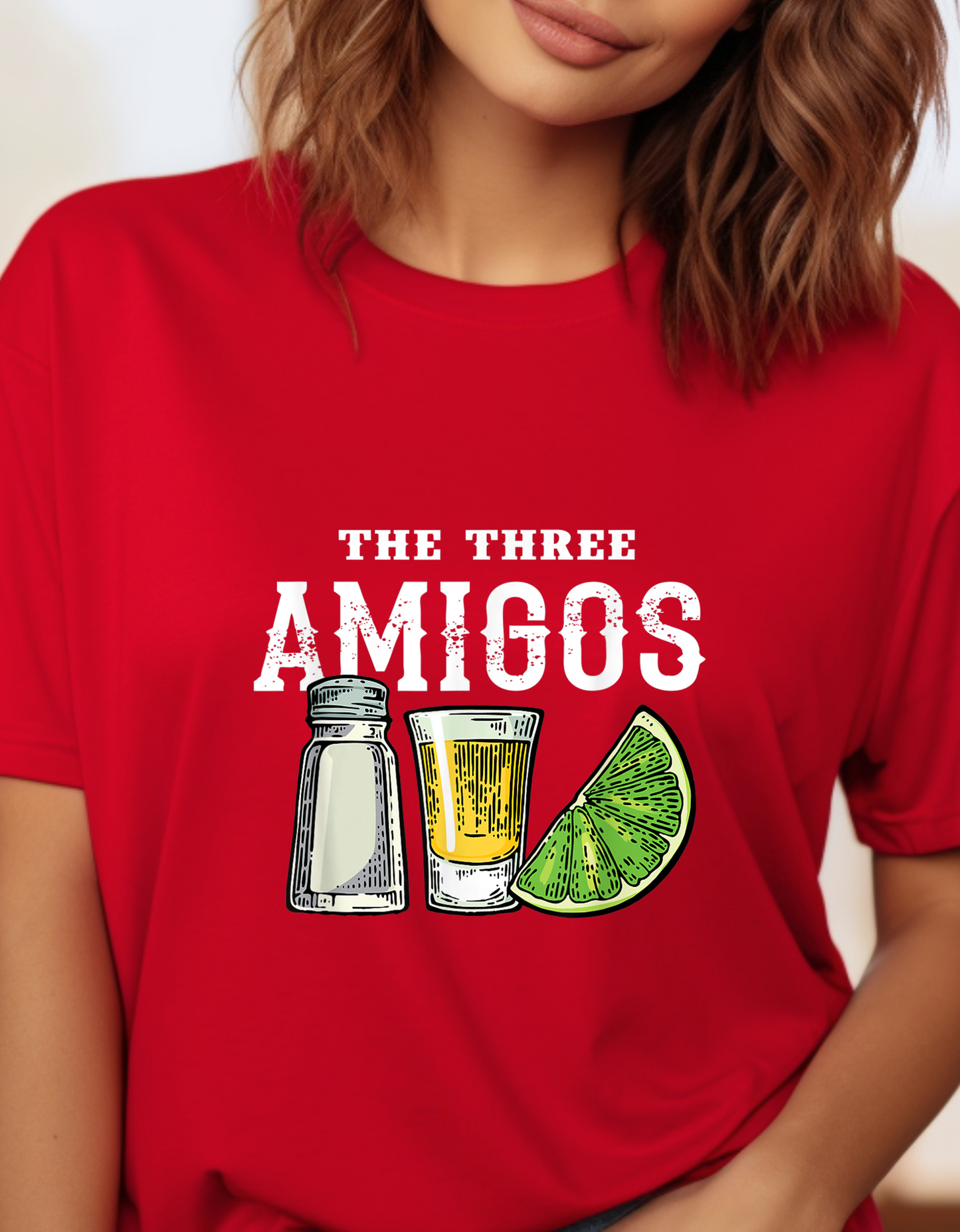 The Three Amigos Tshirt - Salt Tequila Lime Graphic Tee, Cinco de Mayo Shirt - Tequila Lime Salt Trio Three Amigos Tee