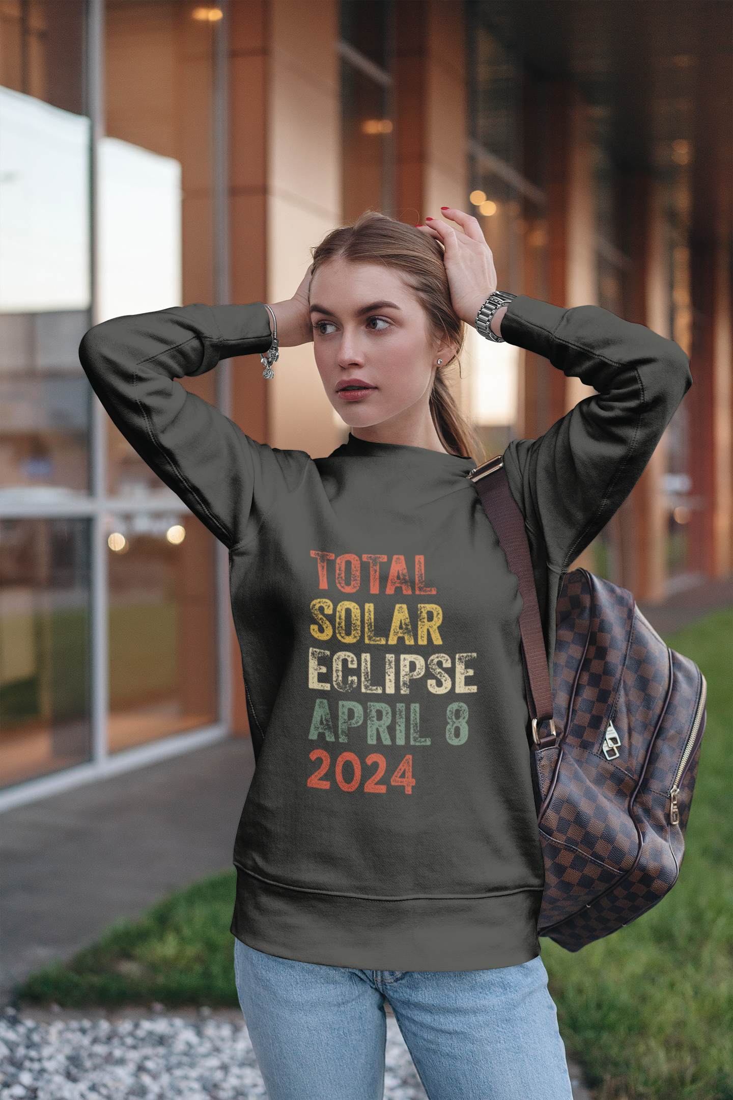 Total Solar Eclipse Apr 8 2024 Sweatshirt - Commemorate the Celestial Spectacle, Total Solar Eclipse 2024 Shirt, Solar Eclipse Souvenir Gift