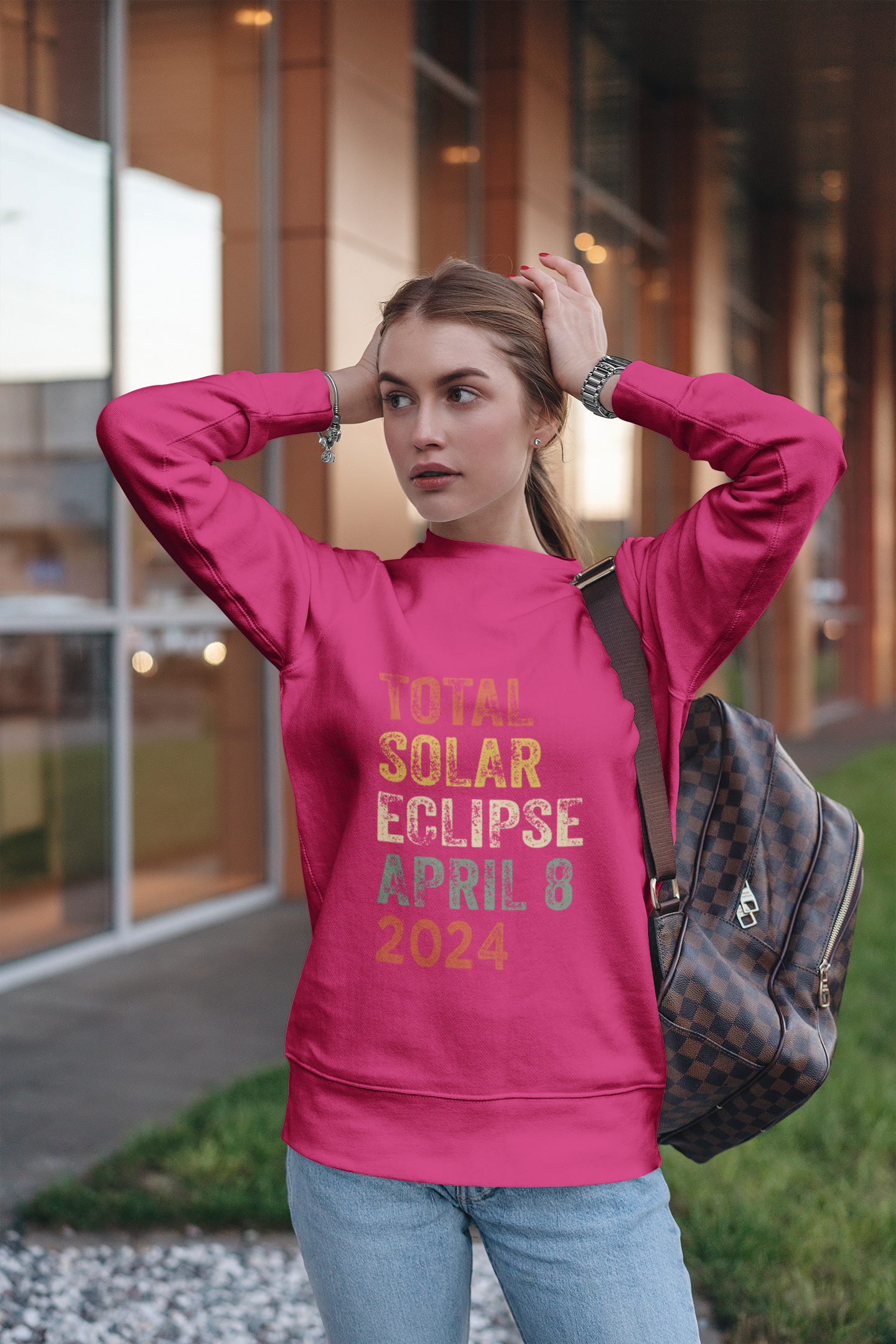 Total Solar Eclipse Apr 8 2024 Sweatshirt - Commemorate the Celestial Spectacle, Total Solar Eclipse 2024 Shirt, Solar Eclipse Souvenir Gift