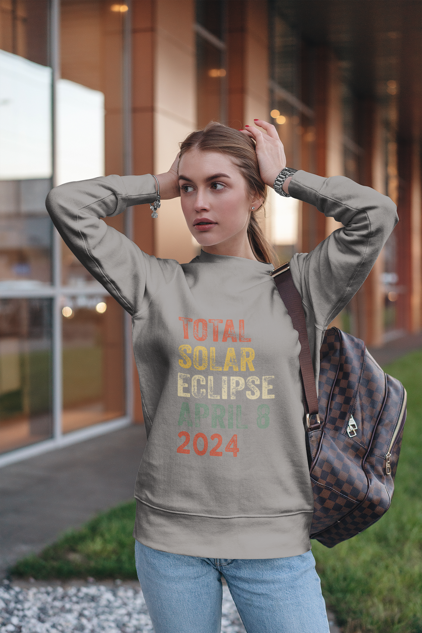 Total Solar Eclipse Apr 8 2024 Sweatshirt - Commemorate the Celestial Spectacle, Total Solar Eclipse 2024 Shirt, Solar Eclipse Souvenir Gift