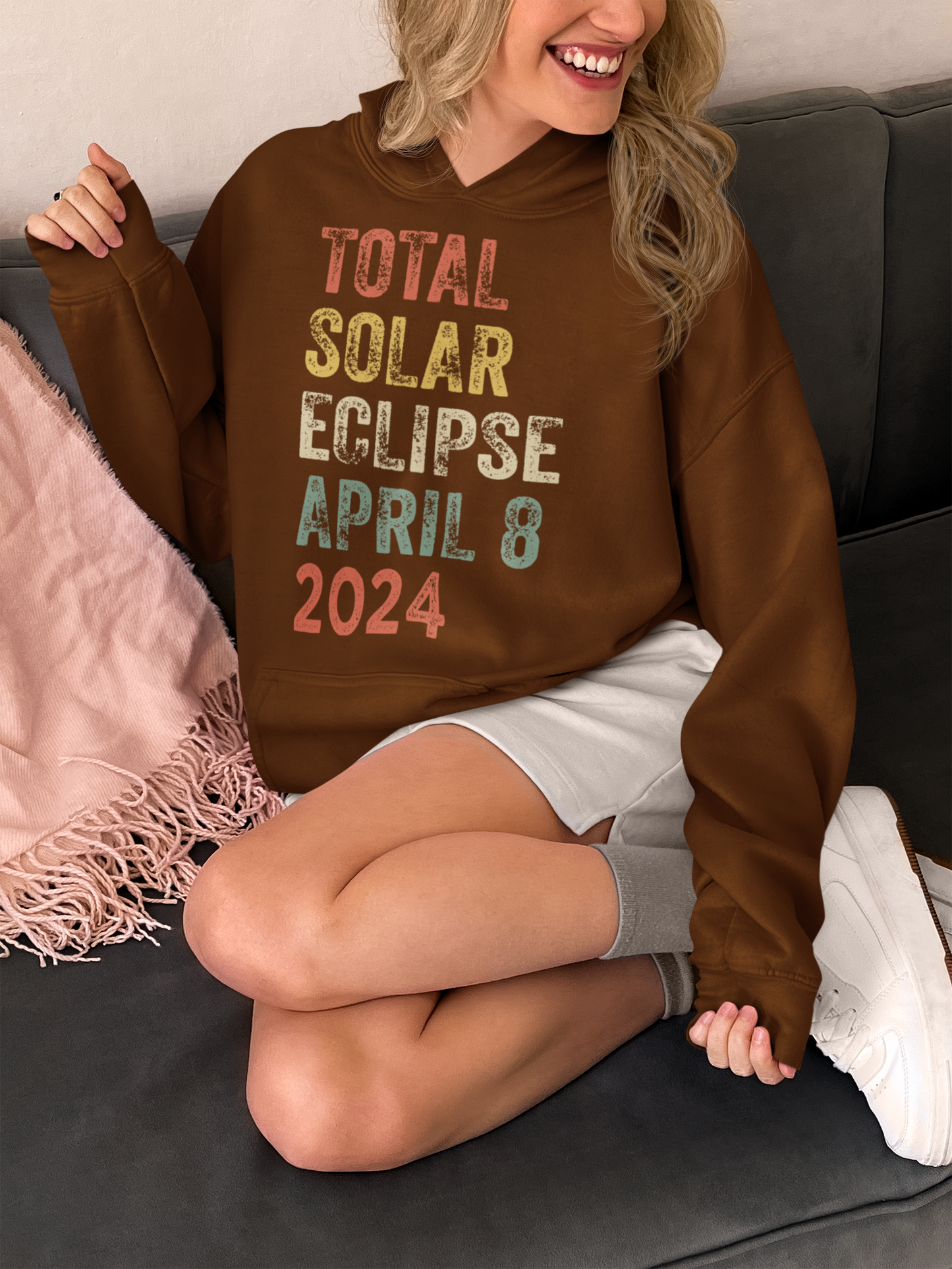 Total Solar Eclipse April 8 2024 Hooded Sweatshirt, Commemorate the Celestial Event, America Totality,Moon Astronomy,Solar Eclipse Souvenir