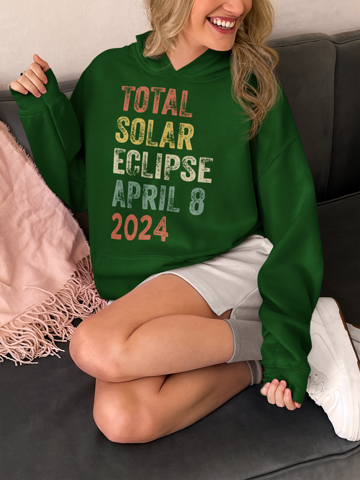 Total Solar Eclipse April 8 2024 Hooded Sweatshirt, Commemorate the Celestial Event, America Totality,Moon Astronomy,Solar Eclipse Souvenir