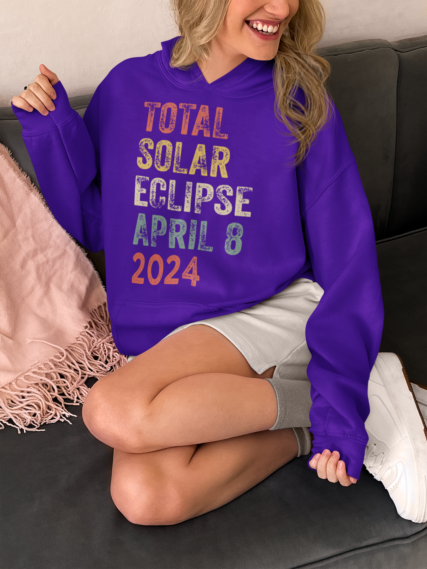 Total Solar Eclipse April 8 2024 Hooded Sweatshirt, Commemorate the Celestial Event, America Totality,Moon Astronomy,Solar Eclipse Souvenir