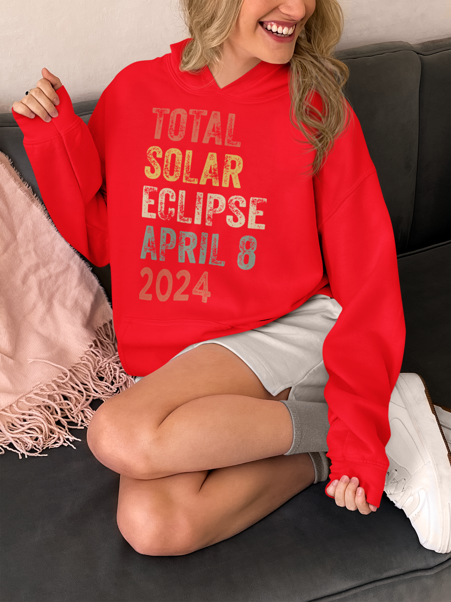 Total Solar Eclipse April 8 2024 Hooded Sweatshirt, Commemorate the Celestial Event, America Totality,Moon Astronomy,Solar Eclipse Souvenir