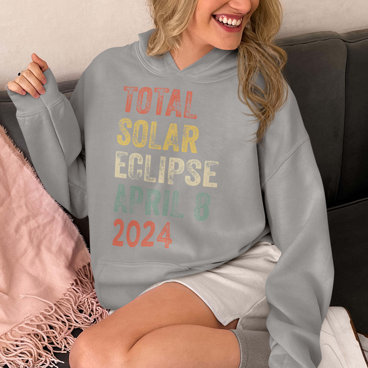 Total Solar Eclipse April 8 2024 Hooded Sweatshirt, Commemorate the Celestial Event, America Totality,Moon Astronomy,Solar Eclipse Souvenir