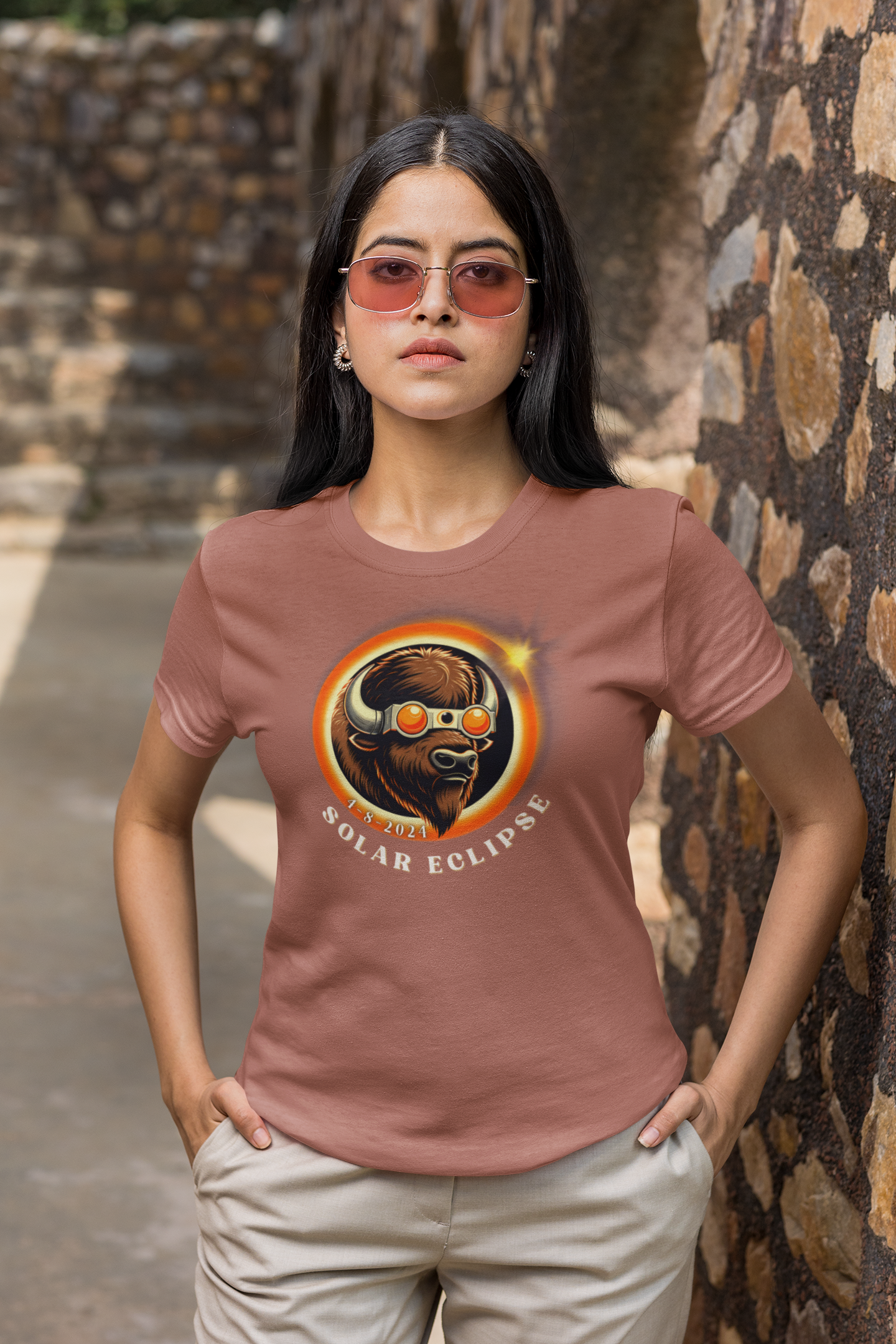 Trendy Buffalo Print Shirt | Eclipse Glasses Design | Comfort Colors 1717 Tee, Trendy Buffalo Print Shirt | Eclipse Glasses Design