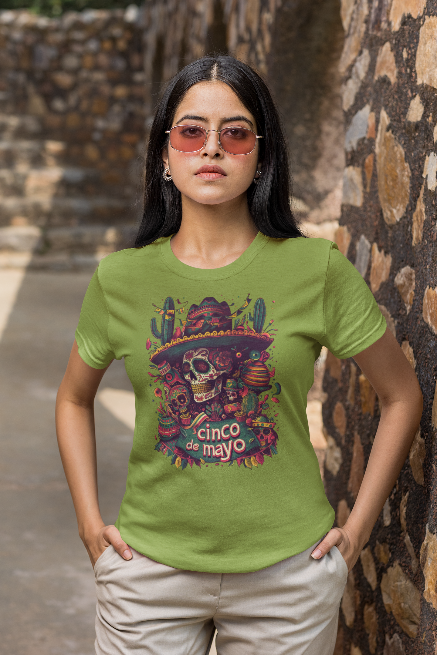 Unique Day of the Dead Apparel for Your Cinco de Mayo Festivities, Colorful Cinco de Mayo Shirt Featuring Day of the Dead Design