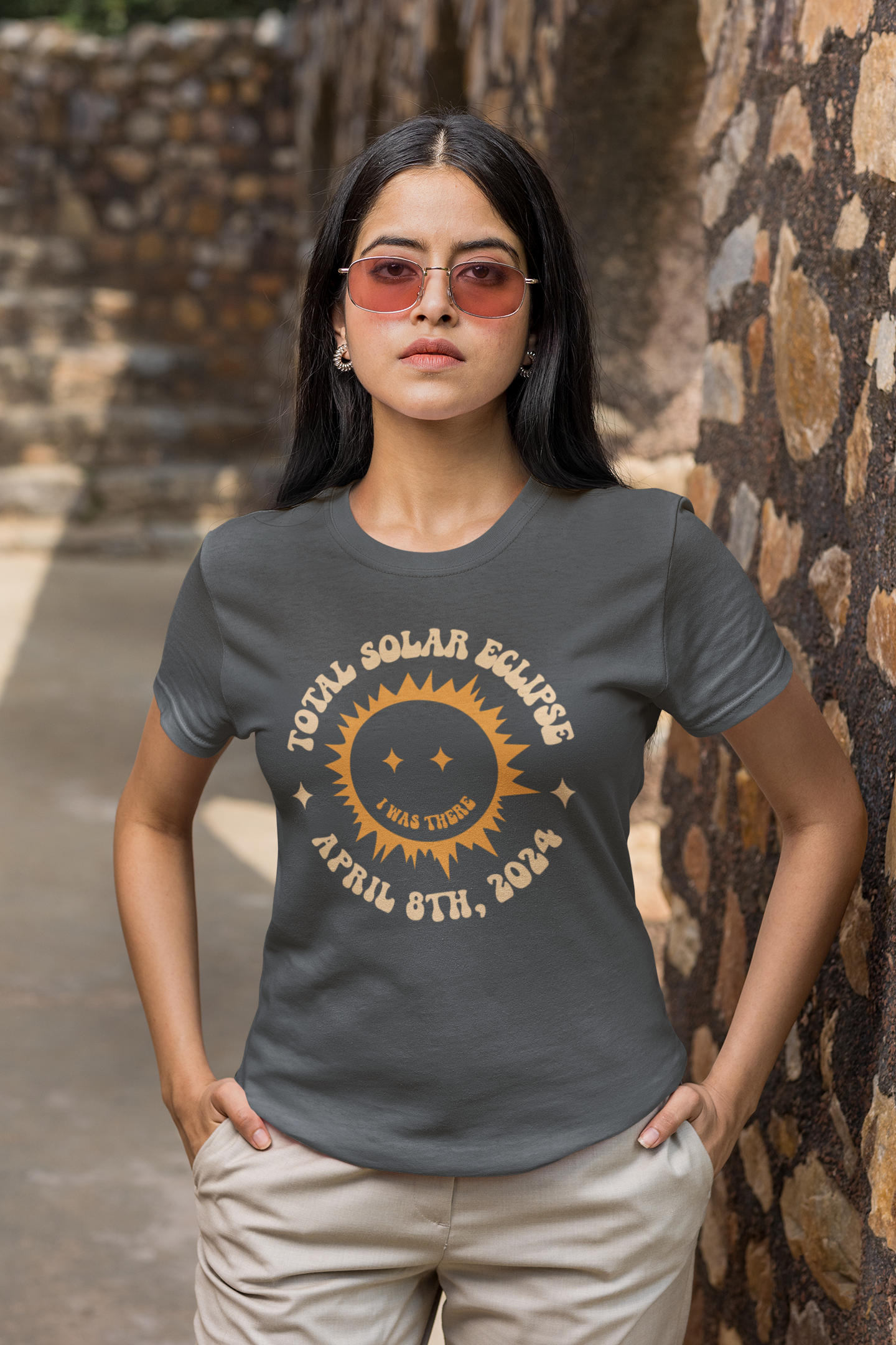 Collectible Eclipse Memorabilia, Retro Total Solar Eclipse Tee in Comfort Colors 1717, Vintage Retro Total Solar Eclipse Tee  'I was there'