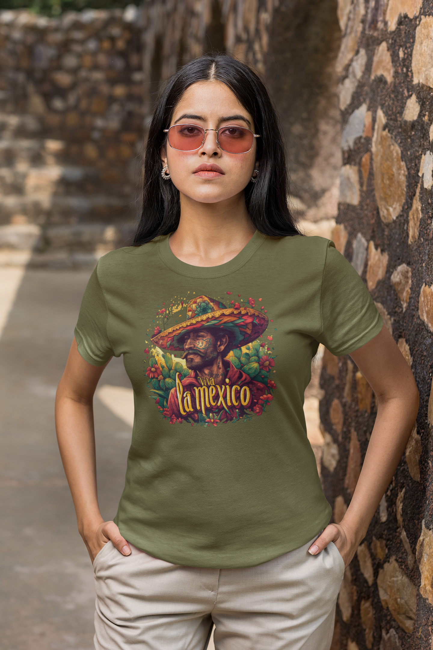 Viva La Mexico Tshirt: Mexican Cowboy Sombrero Graphic Tee, Fiesta Ready Tshirt, Mexican Cowboy in Sombrero Print