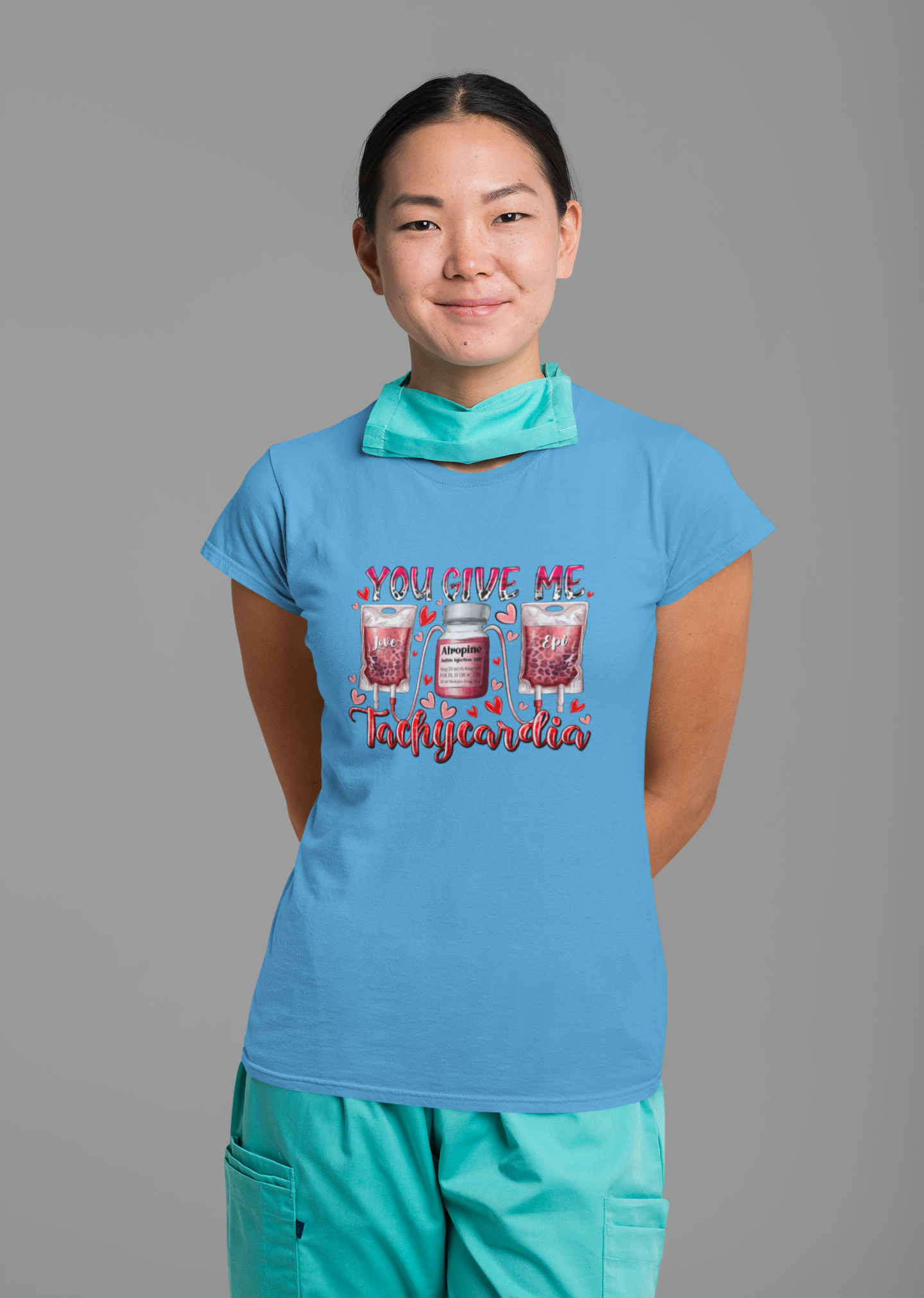 You Give Me Tachycardia Valentine Shirt, Nurse Valentine Shirt & Sweatshirt Set, Nurse Love Shirt, Nursing Shirt, Valentine Nurse Gift